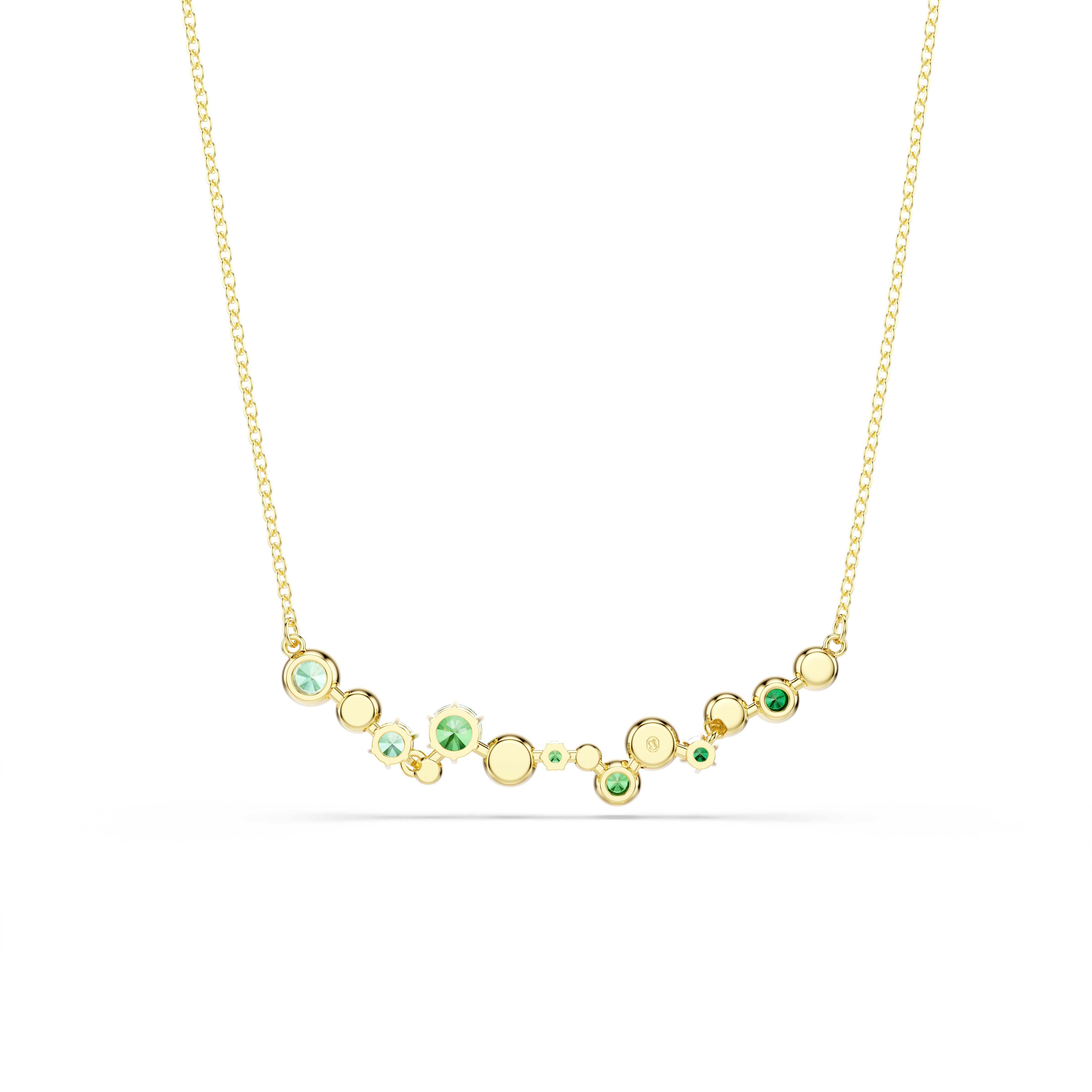 Swarovski Constella necklace, Mixed cuts, Green, Gold-tone plated 5732247