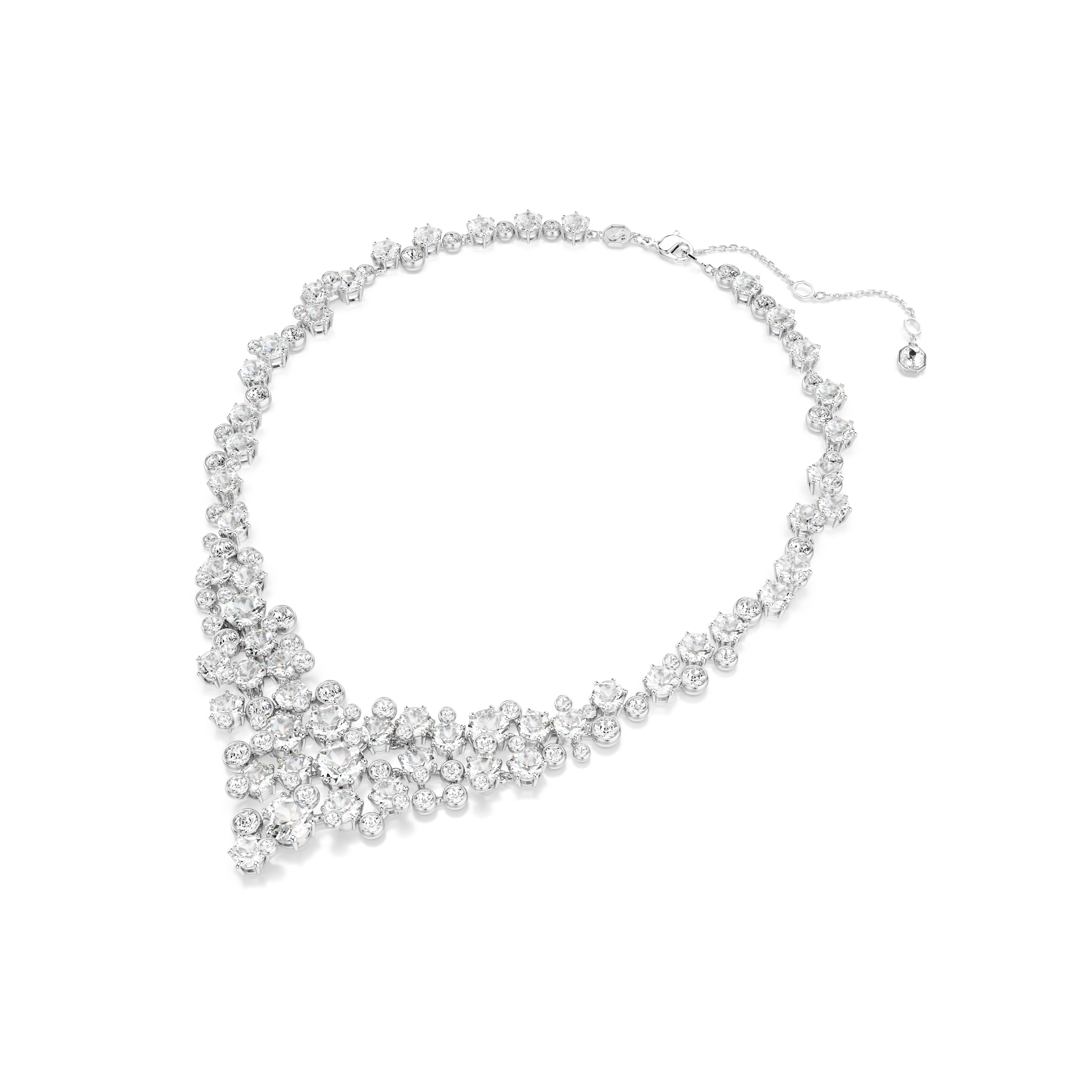 Swarovski Constella necklace, Mixed cuts, Clasp, White, Rhodium plated 5732249