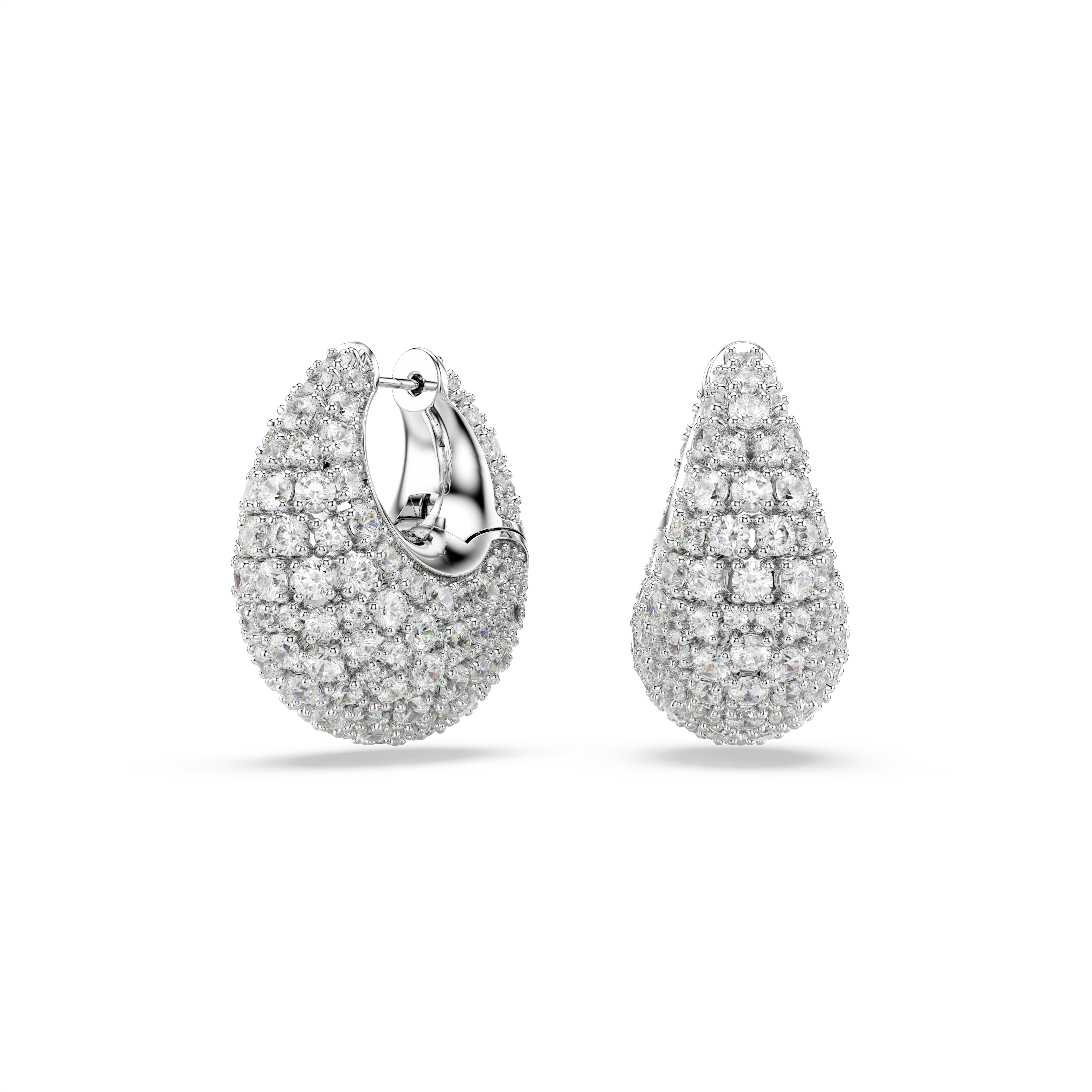 Swarovski Sublima earrings, Large, White, Rhodium plated 5732281