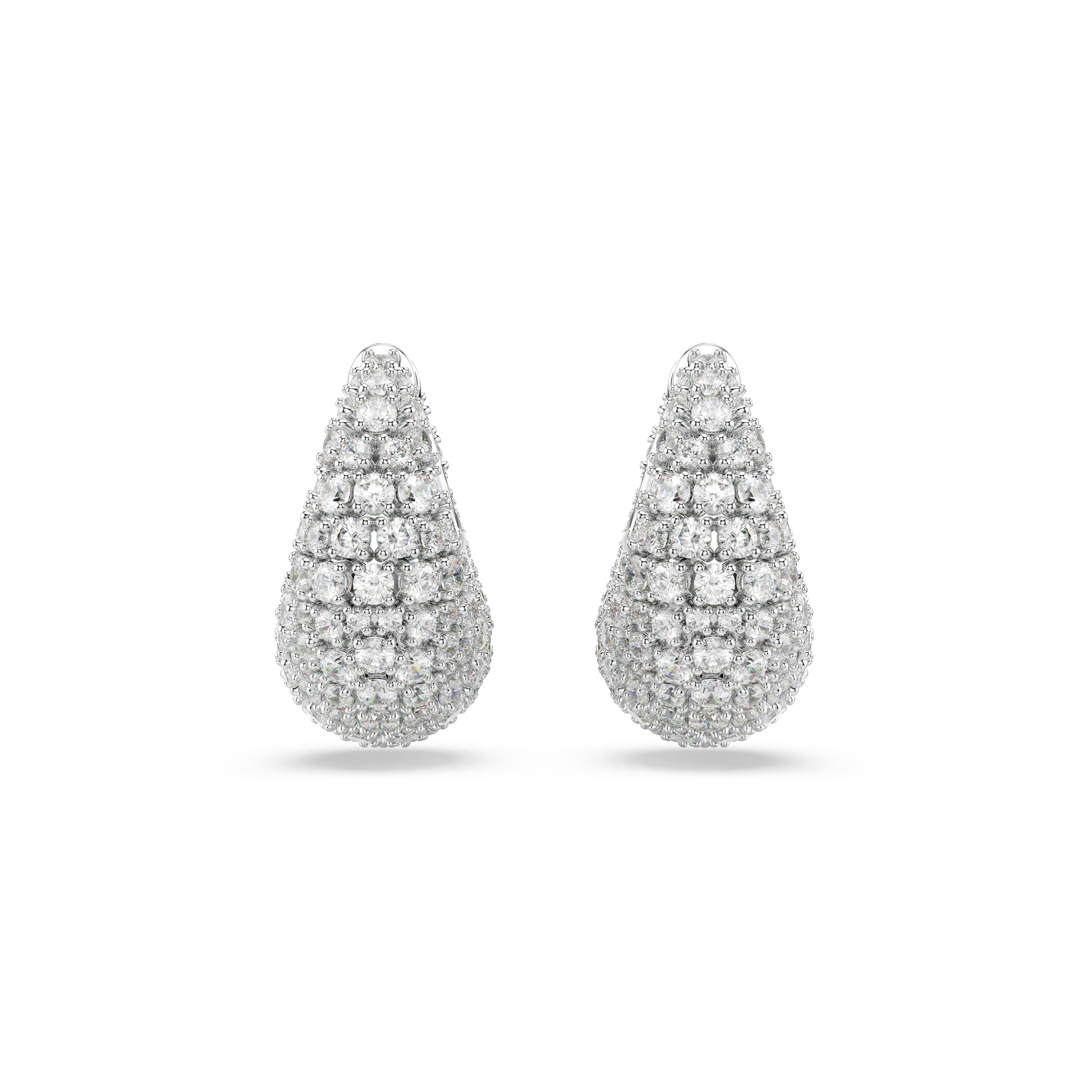 Swarovski Sublima earrings, Large, White, Rhodium plated 5732281