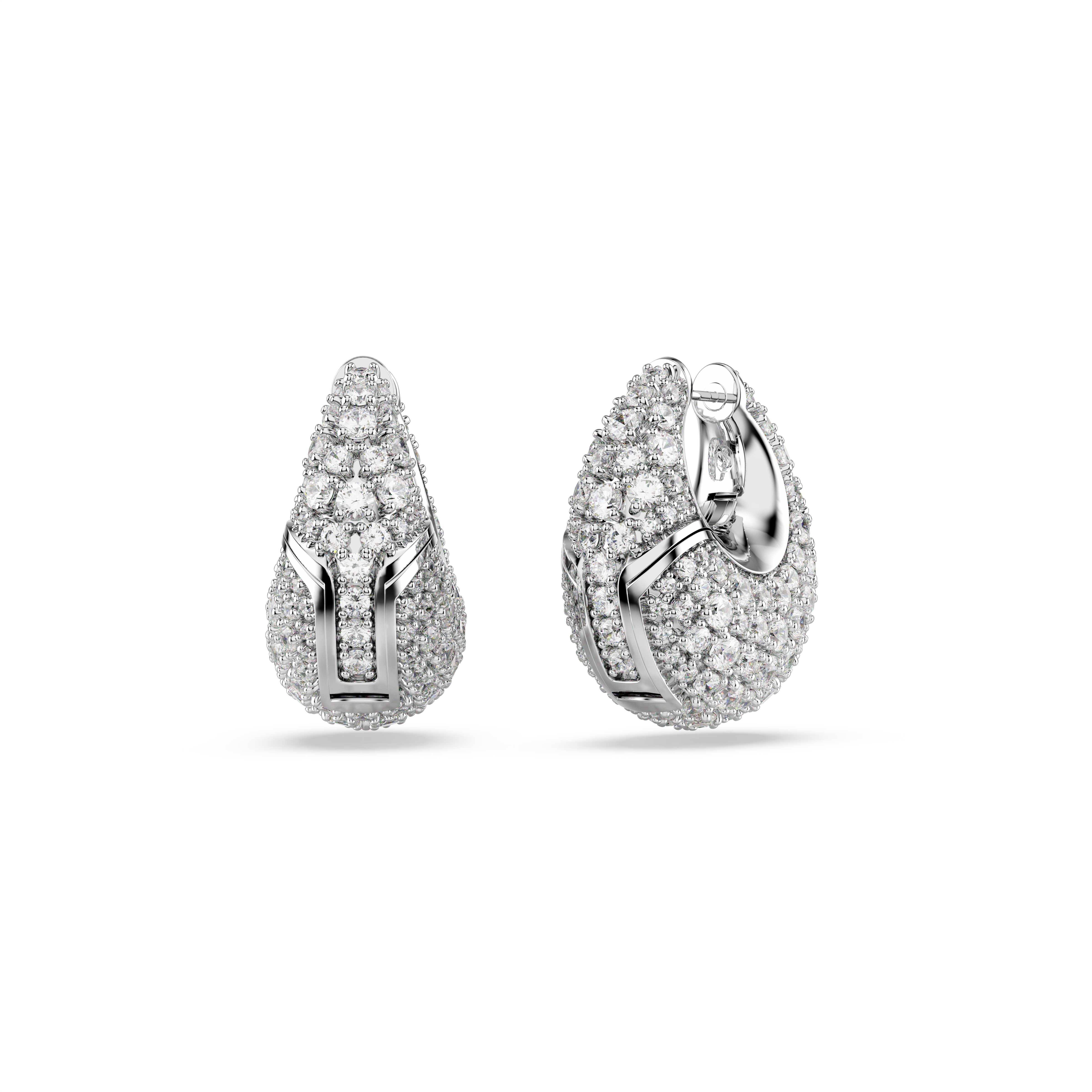 Swarovski Sublima earrings, Large, White, Rhodium plated 5732281