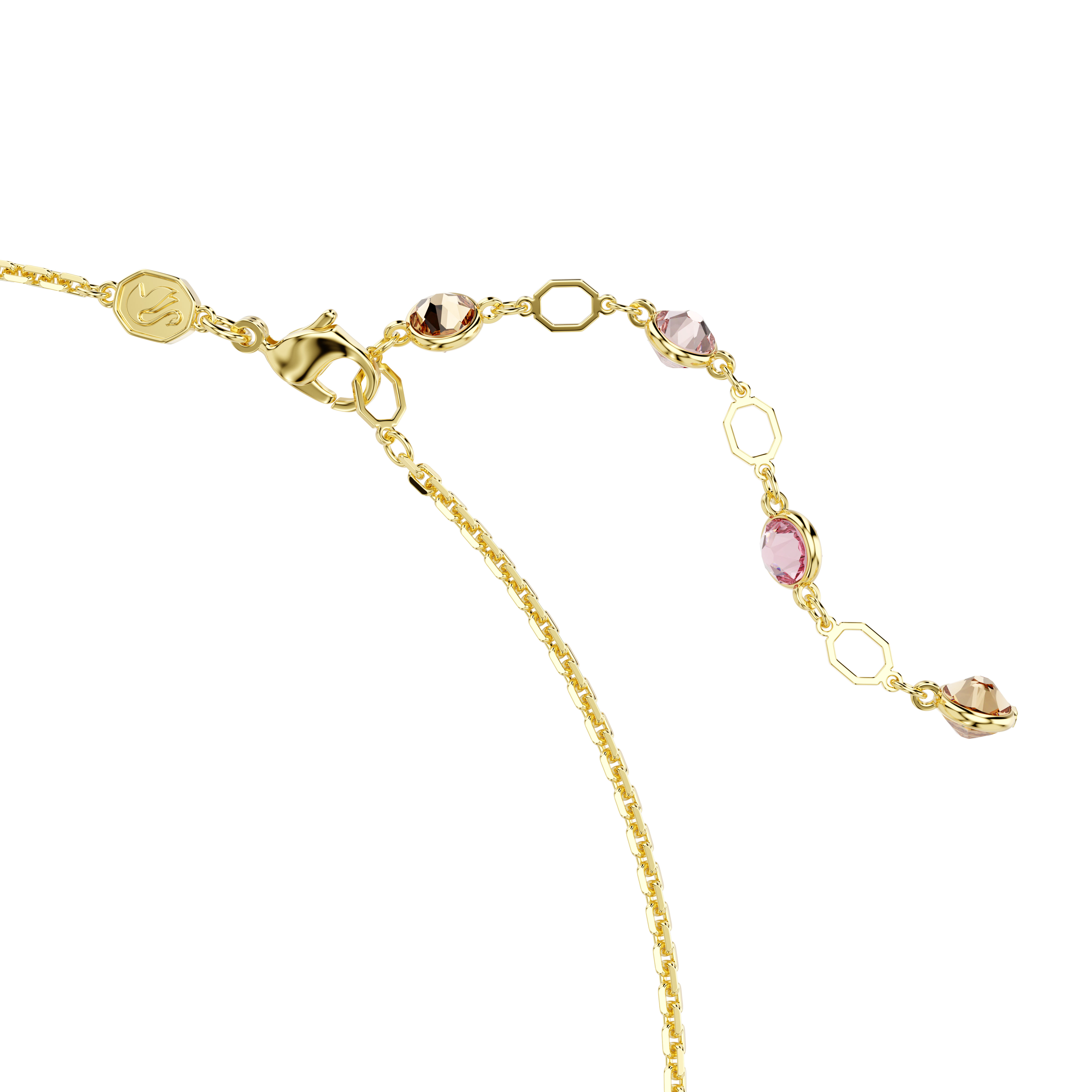 Swarovski Idyllia necklace, Mixed cuts, Flower, Multicolored, Gold-tone plated 5732385