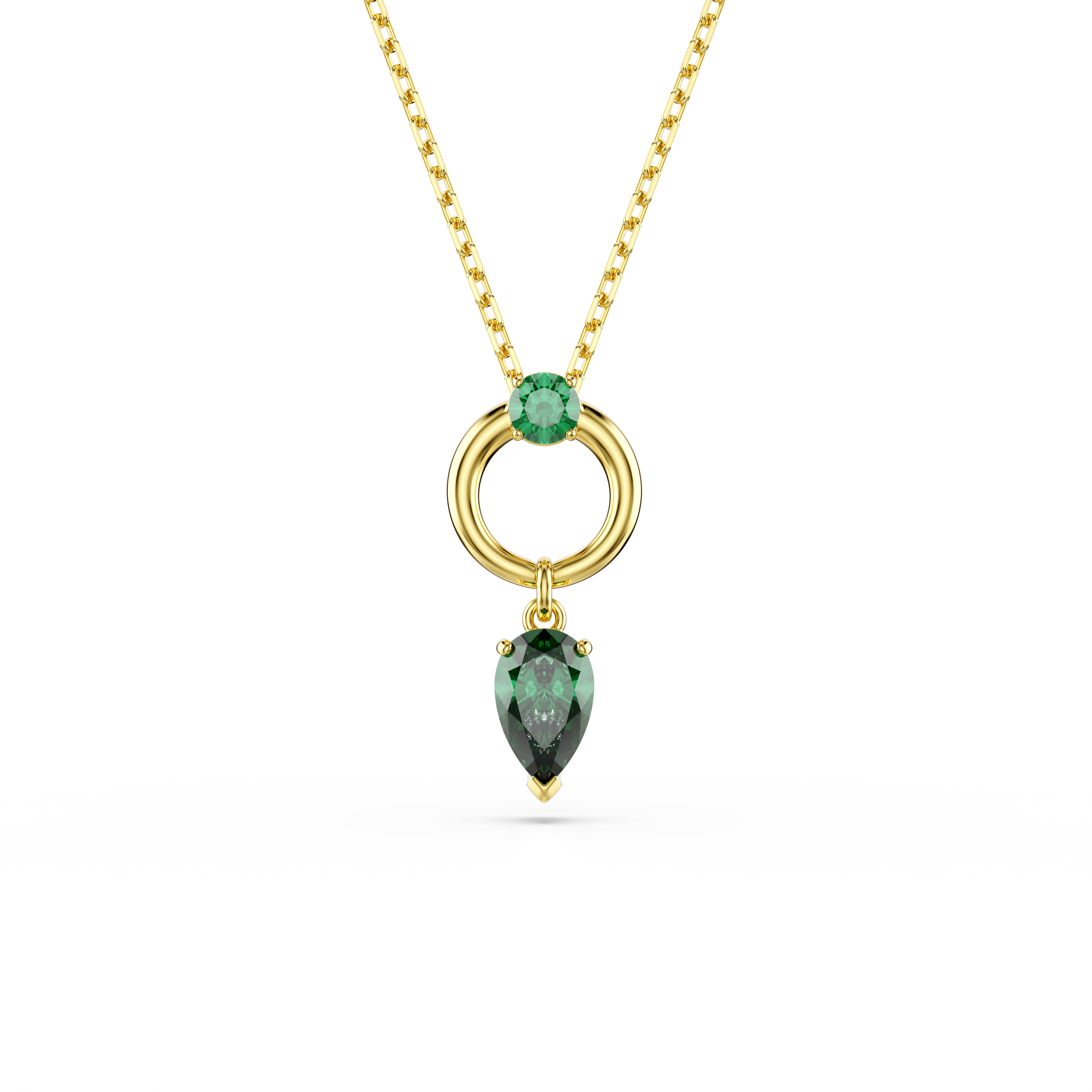 Swarovski Mesmera pendant, Mixed cuts, Green, Gold-tone plated 5732484