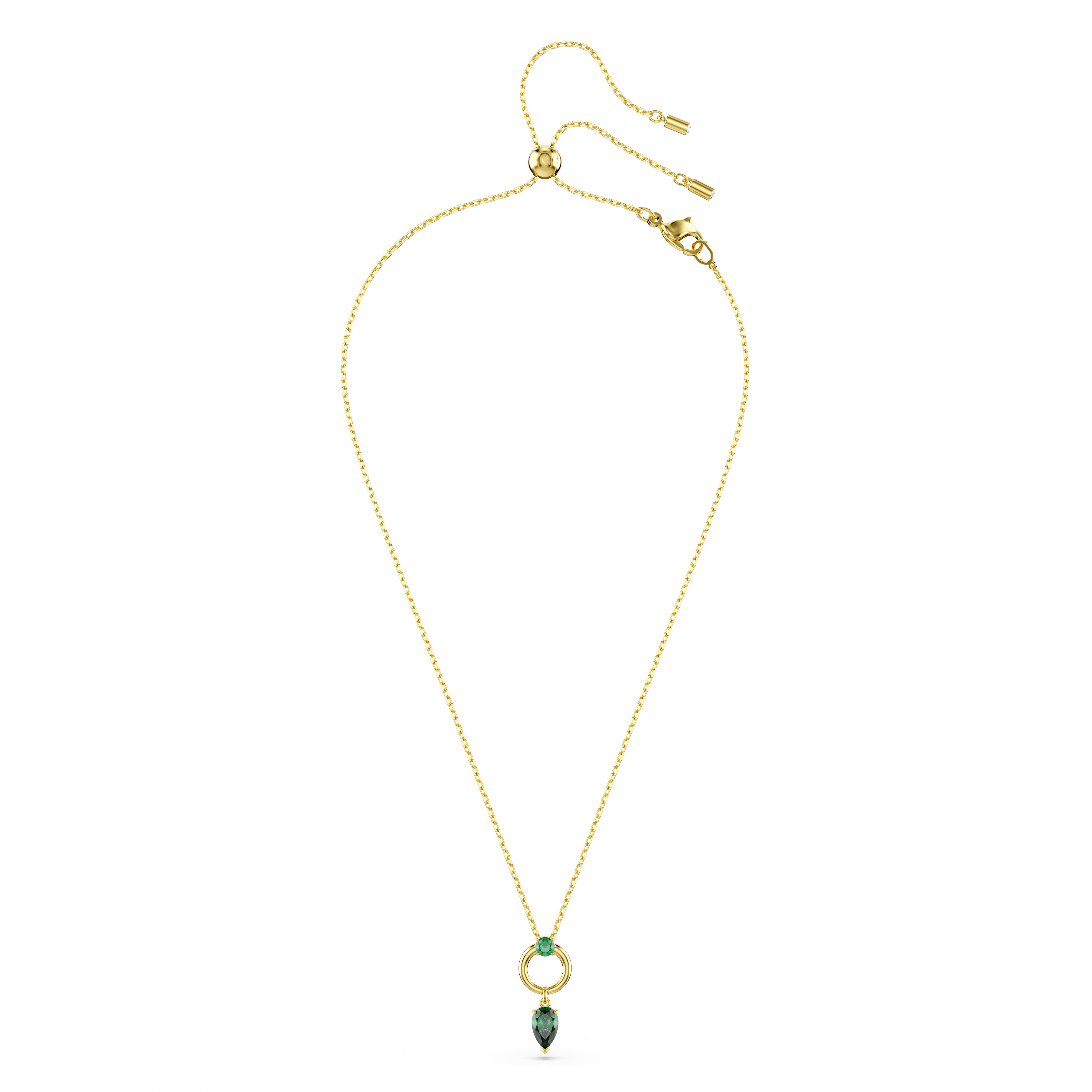 Swarovski Mesmera pendant, Mixed cuts, Green, Gold-tone plated 5732484