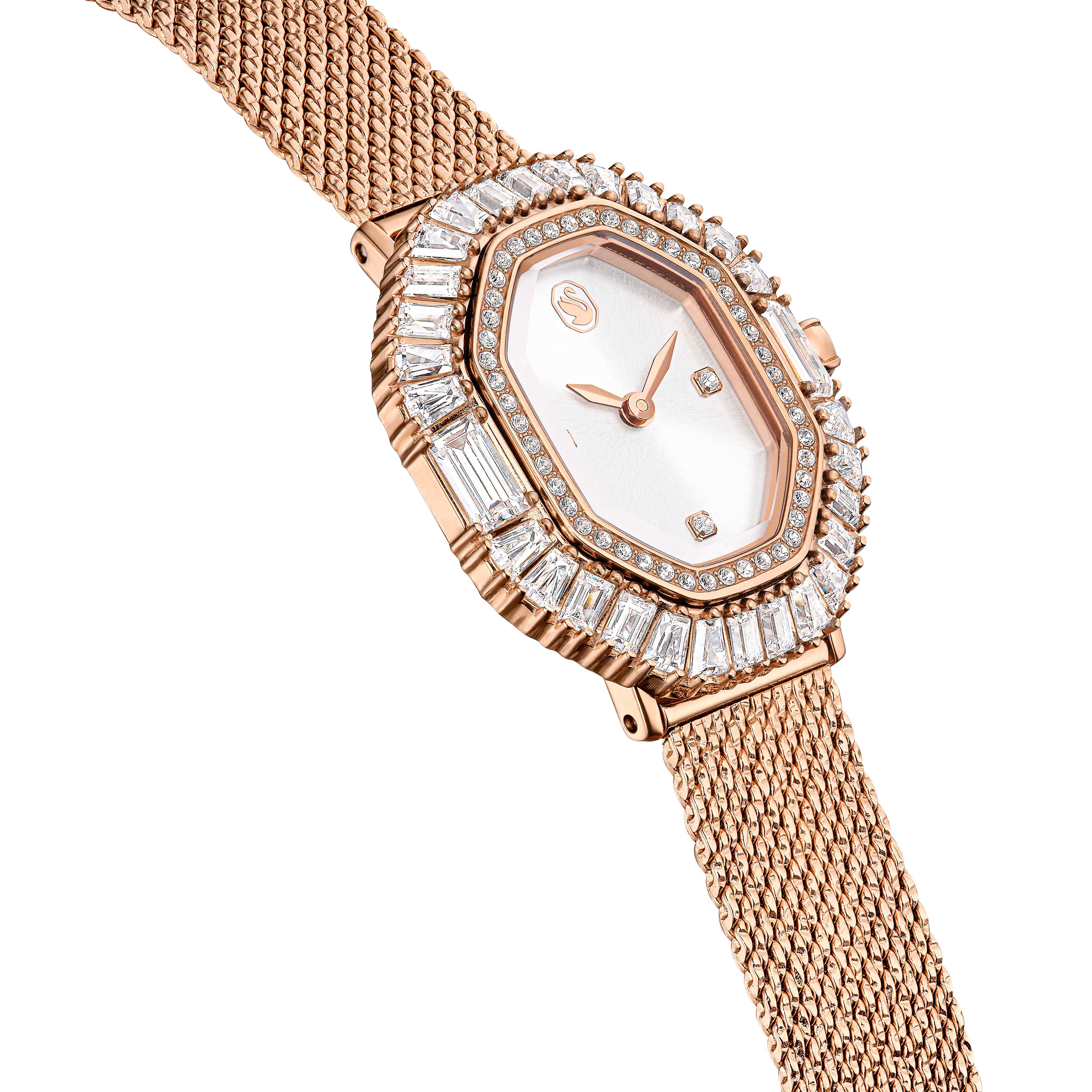 Swarovski Matrix octagon watch, Metal bracelet, Rose gold tone, Rose gold-tone finish 5732497