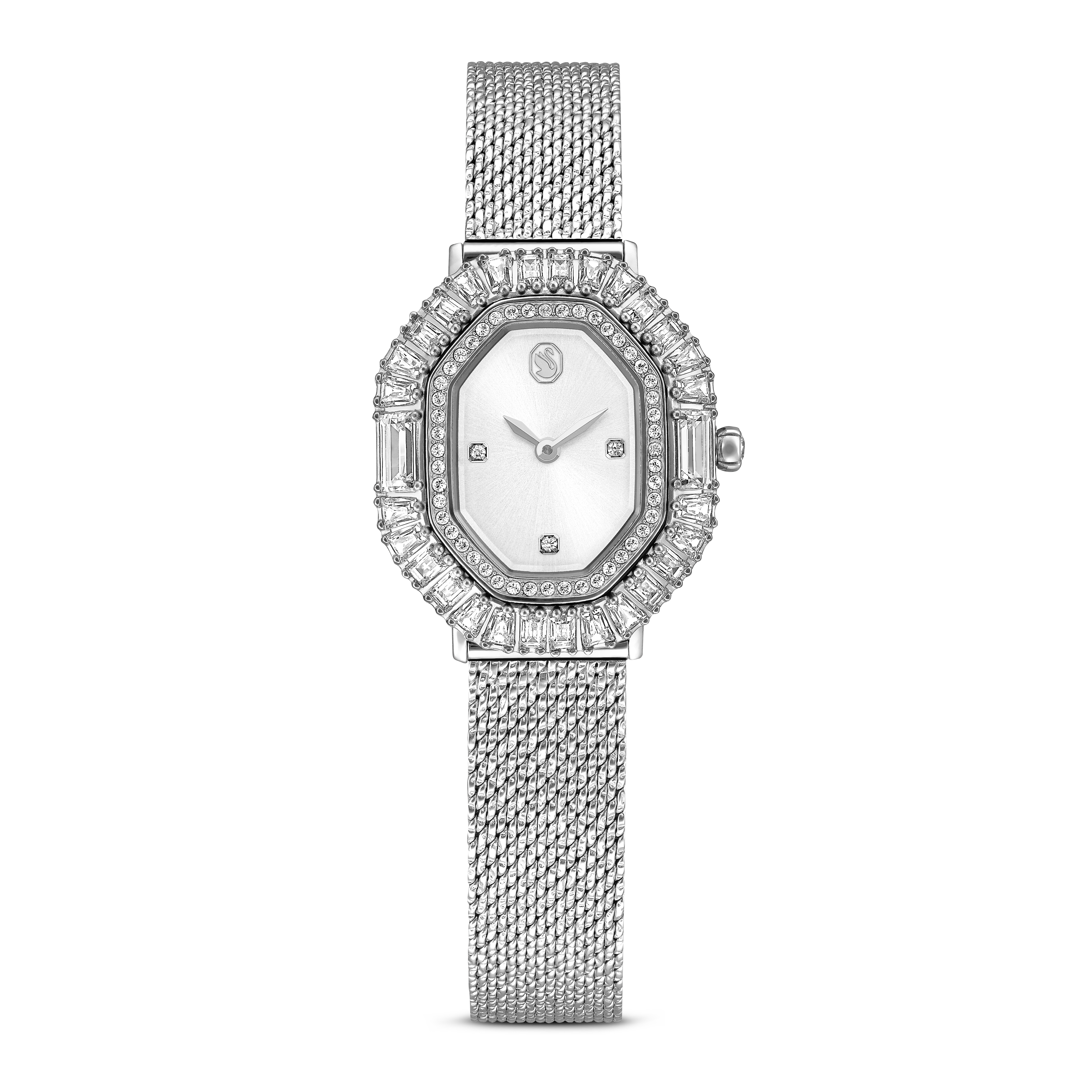 Swarovski Matrix octagon watch, Metal bracelet, Silver tone, Stainless steel 5732498