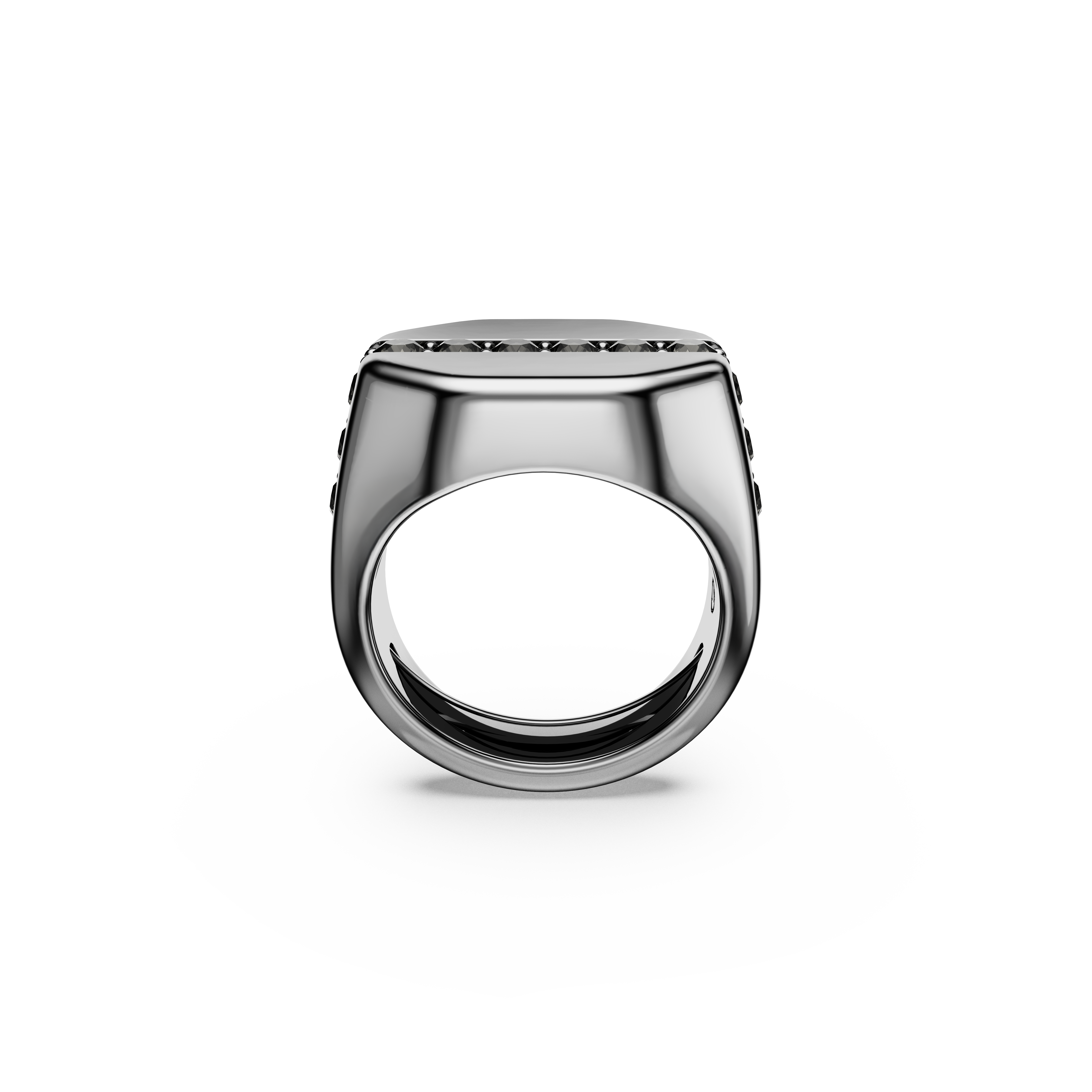 Swarovski Dextera ring, Octagon shape, Round cut, Black, Ruthenium plated 5732868
