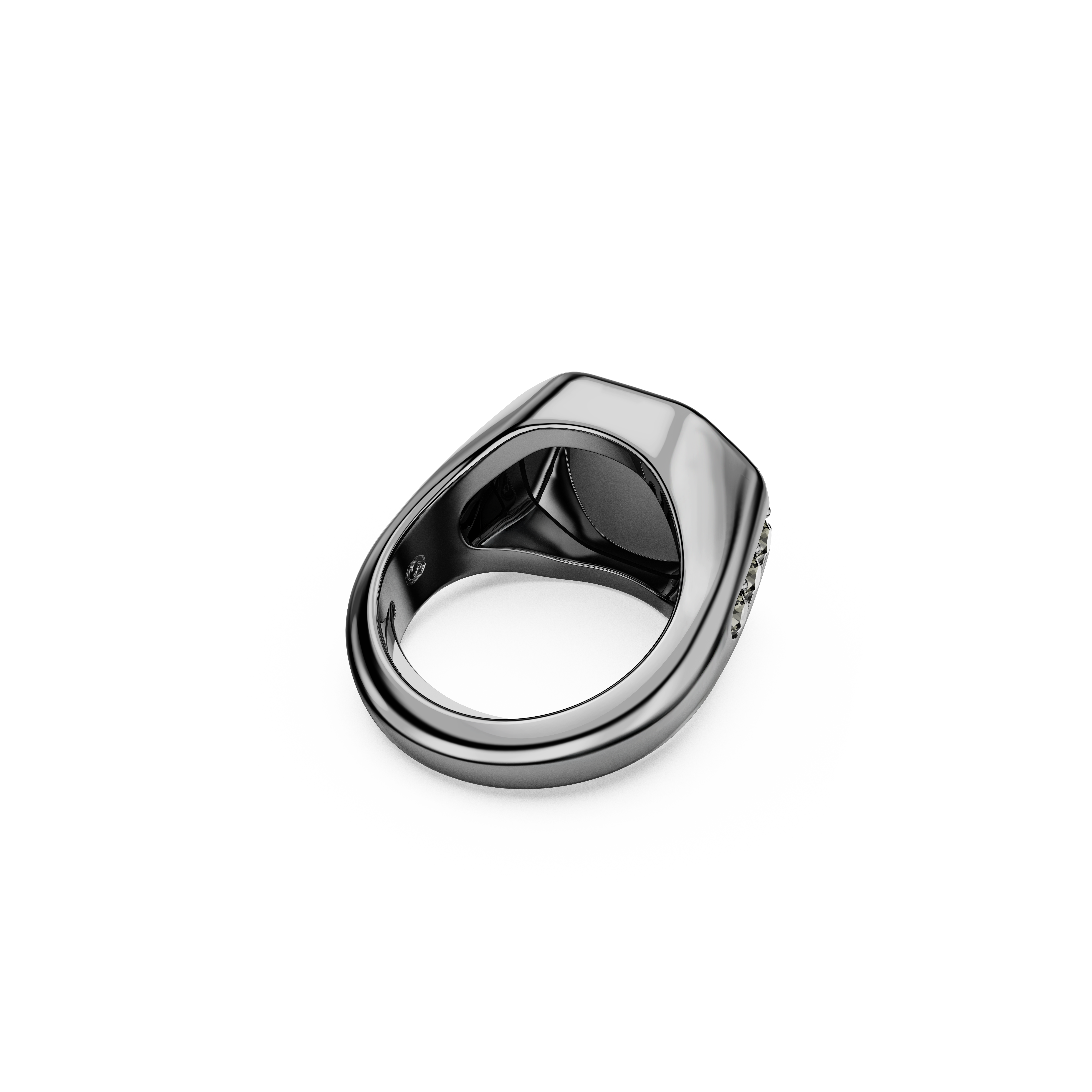 Swarovski Dextera ring, Octagon shape, Round cut, Black, Ruthenium plated 5732869