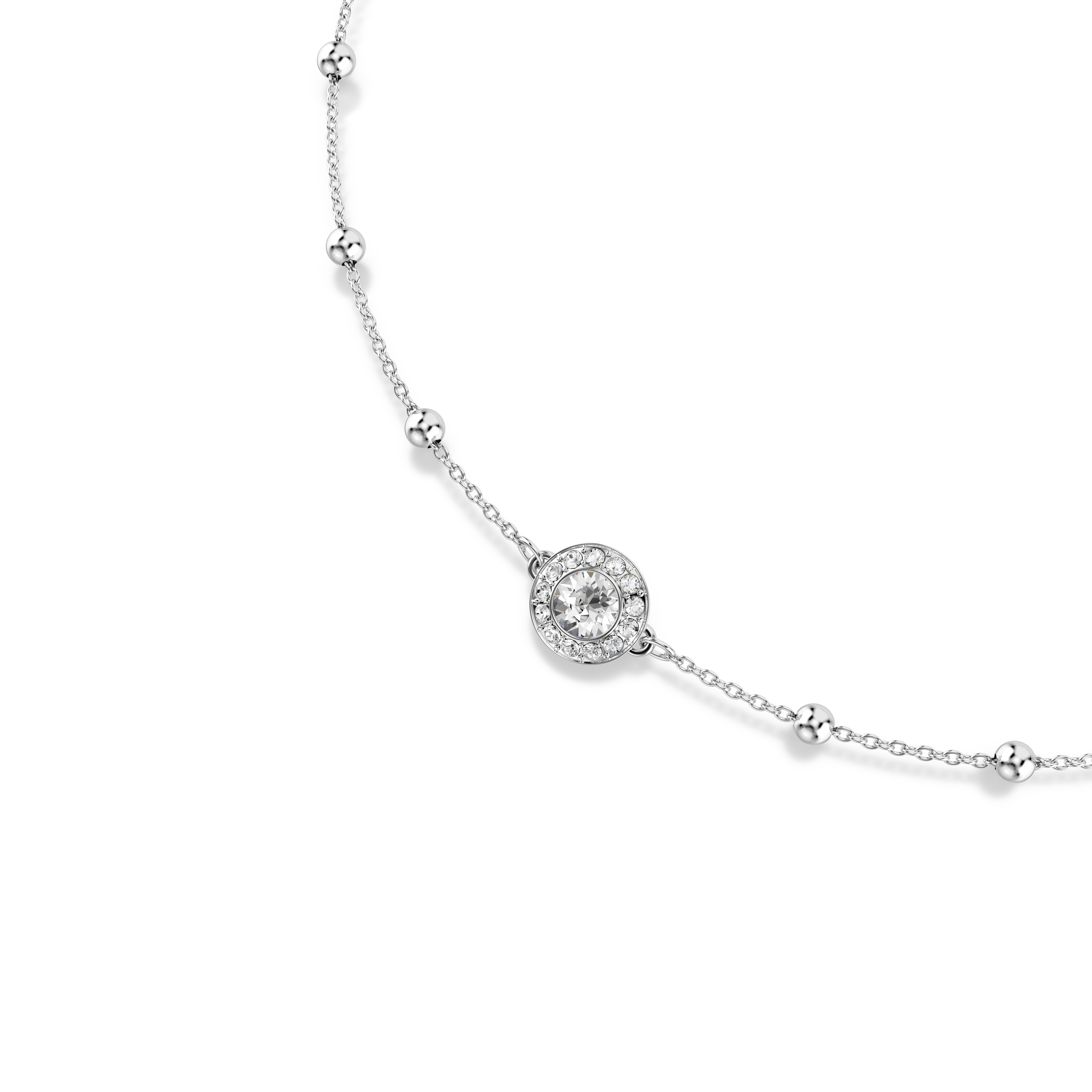 Swarovski Una Angelic pendant, Round cut, Double sided motifs, White, Rhodium plated 5733116