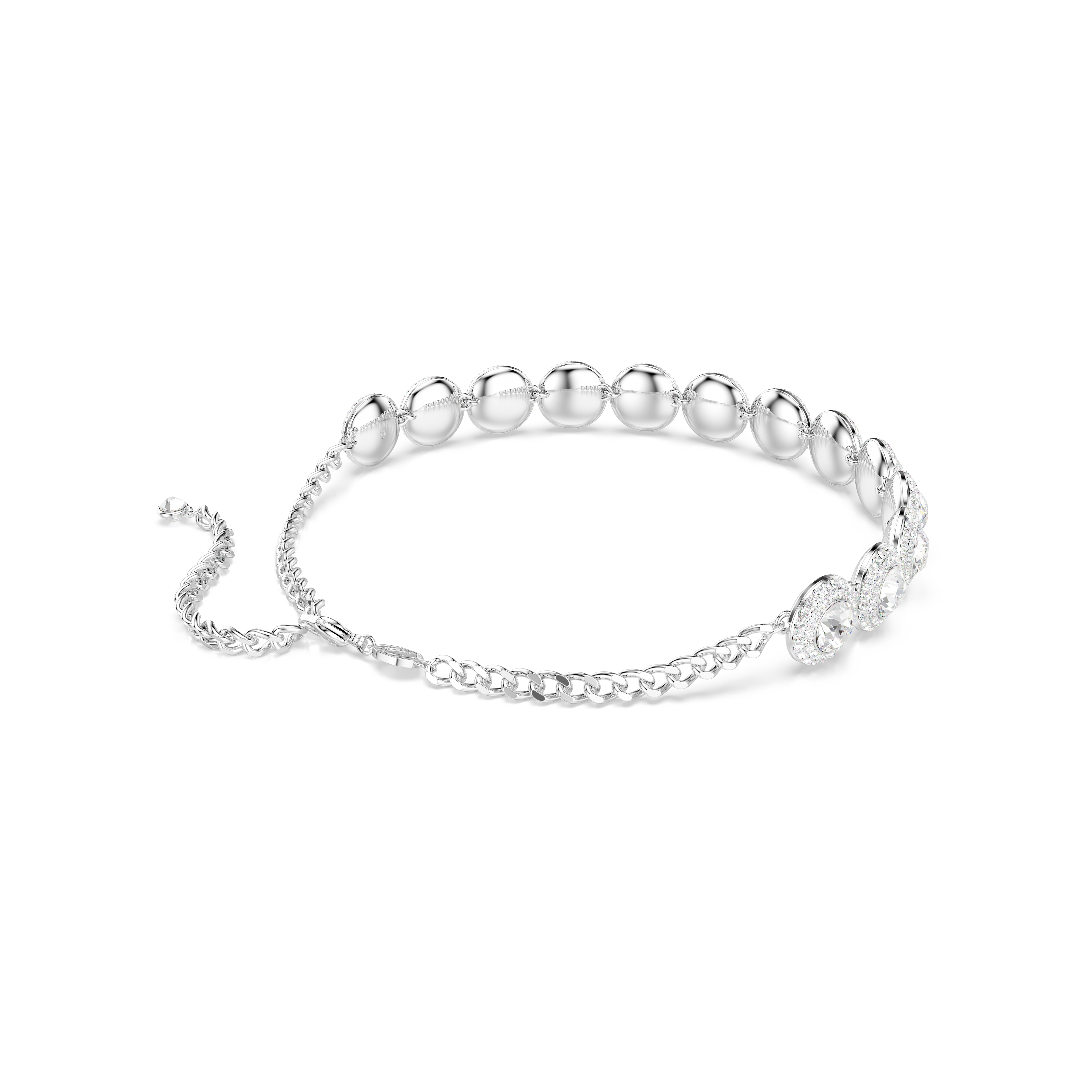 Swarovski Una Angelic choker, White, Rhodium plated 5733194