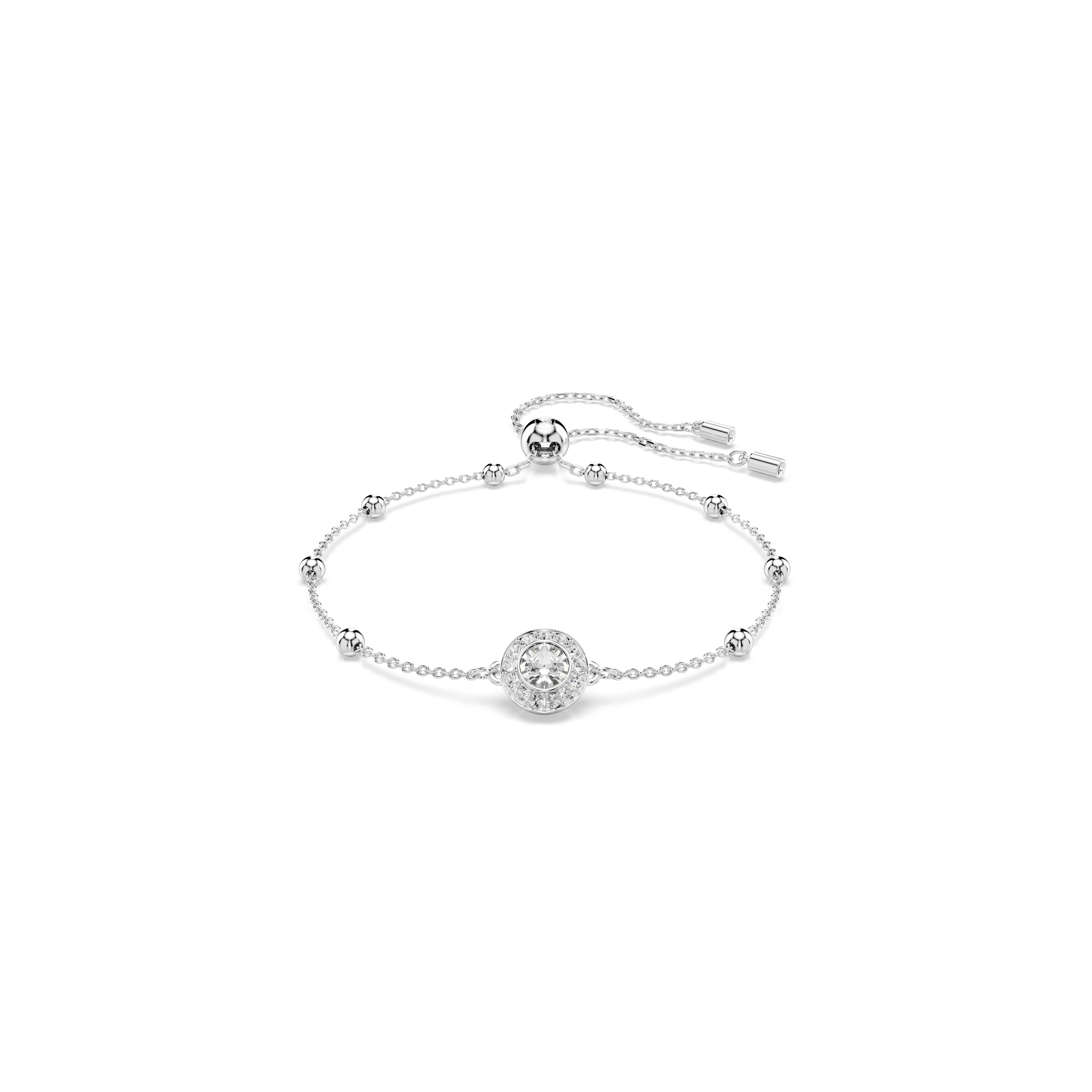 Swarovski Una Angelic bracelet, Round cut, White, Rhodium plated 5733196