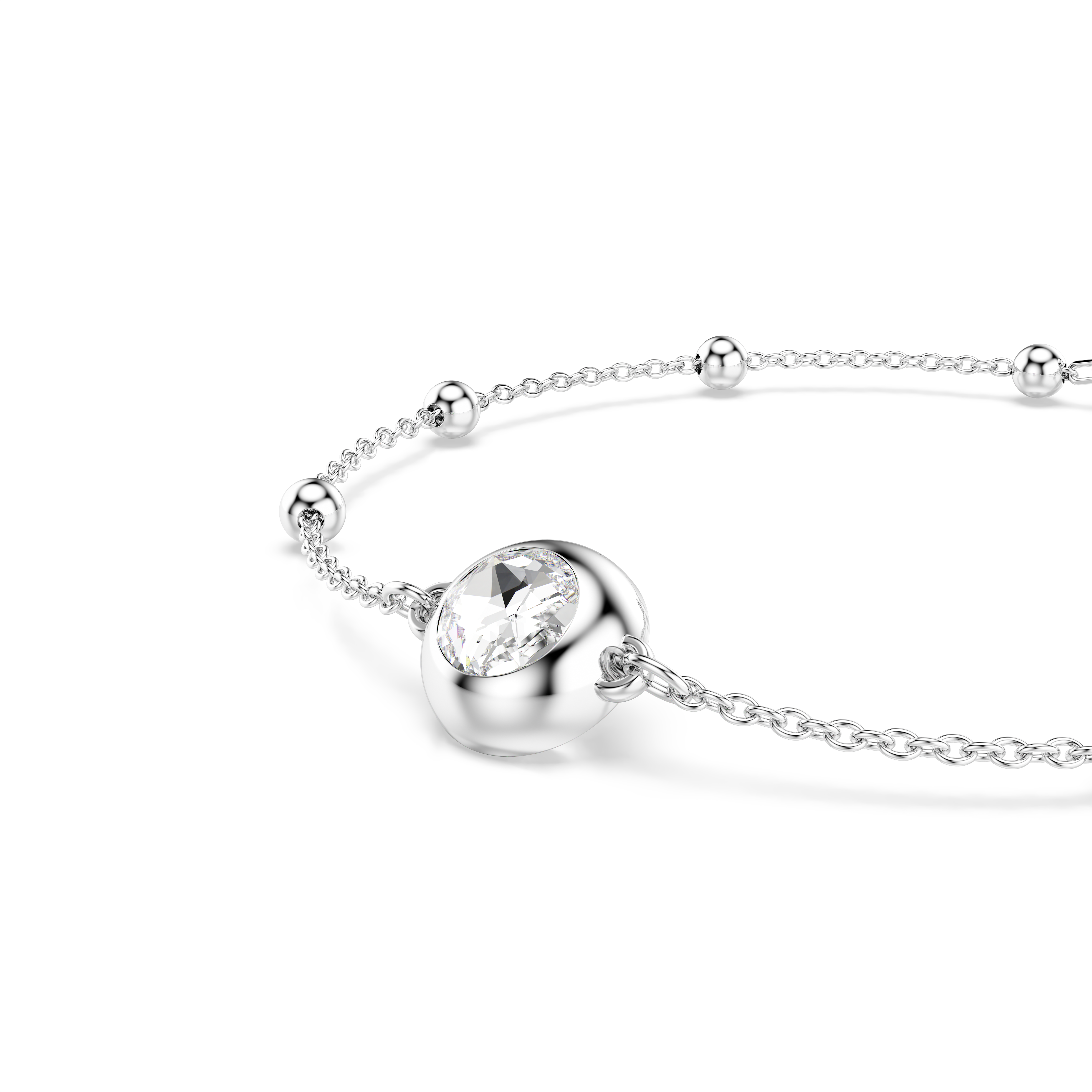 Swarovski Una Angelic bracelet, Round cut, White, Rhodium plated 5733196