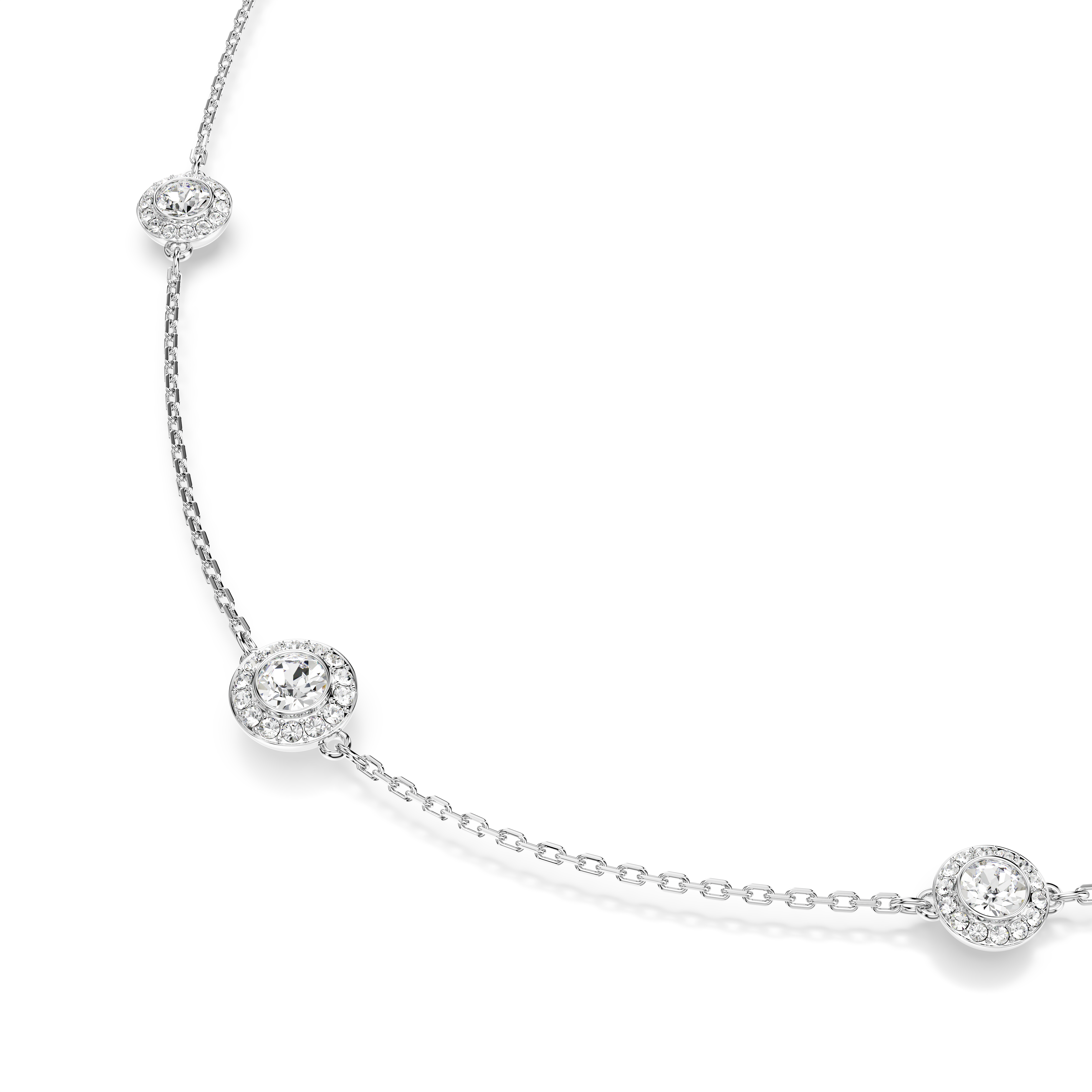 Swarovski Una Angelic strandage, Round cut, White, Rhodium plated 5733197