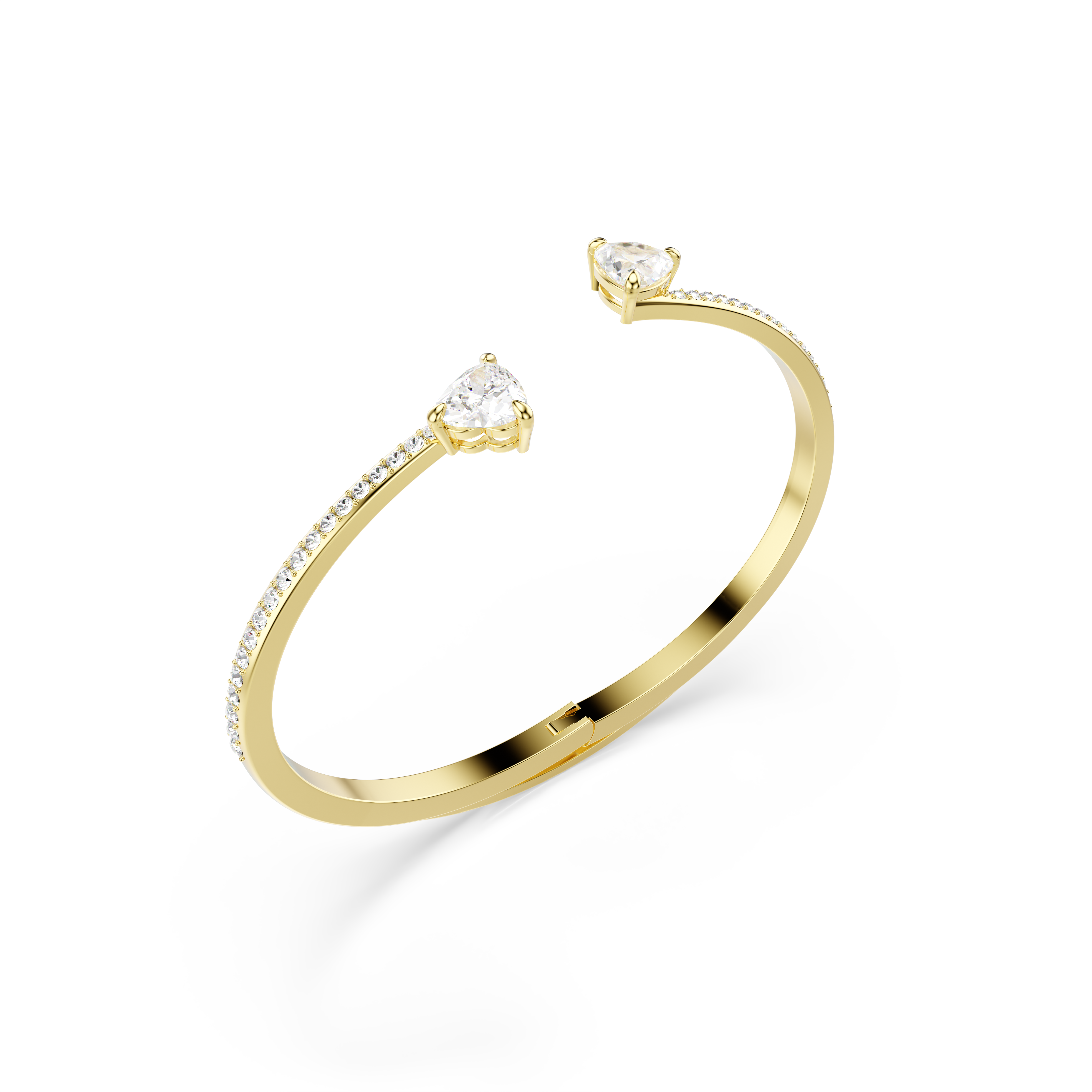 Swarovski Mesmera bangle, Heart, White, Gold-tone plated 5733474
