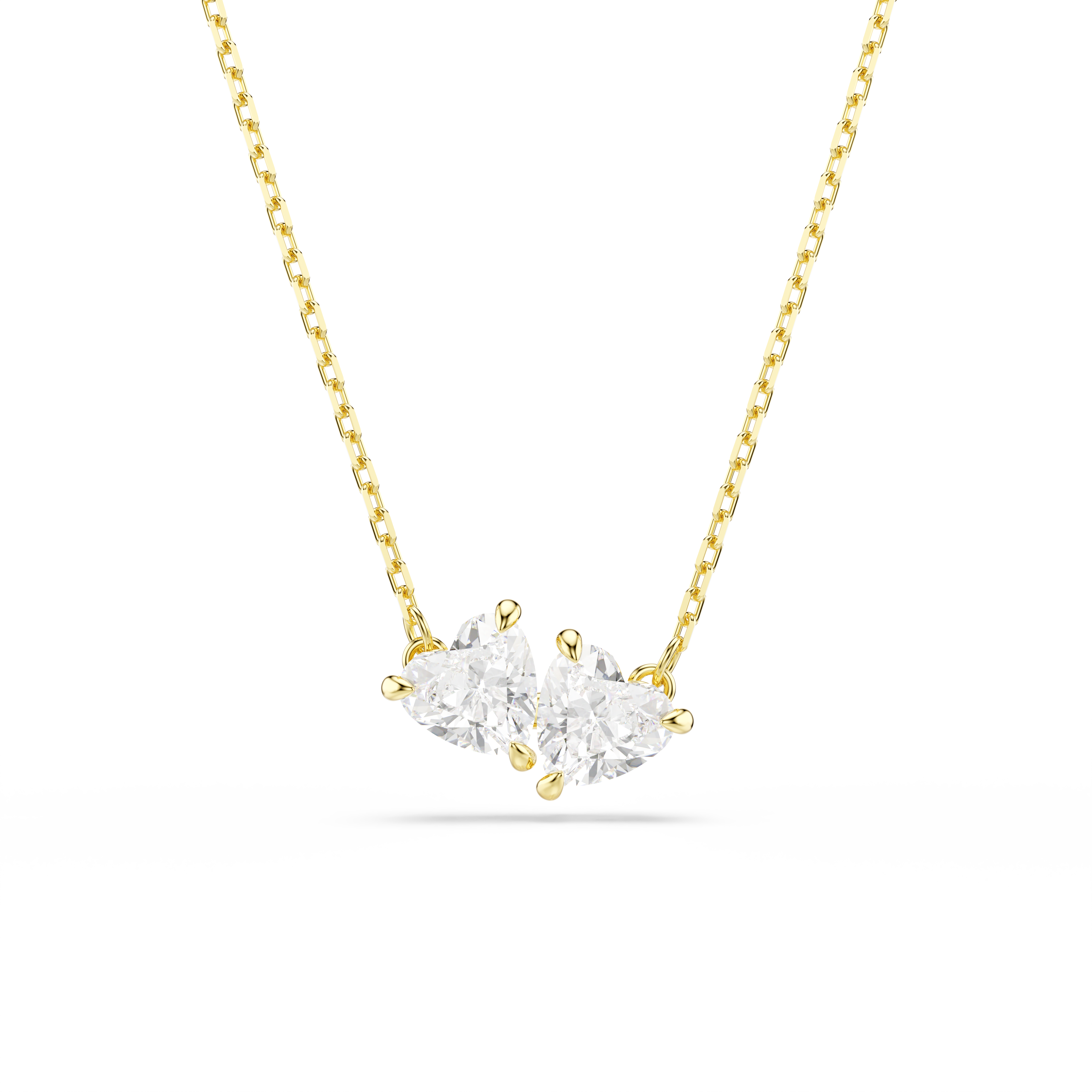 Swarovski Mesmera necklace, Heart, White, Gold-tone plated 5733475