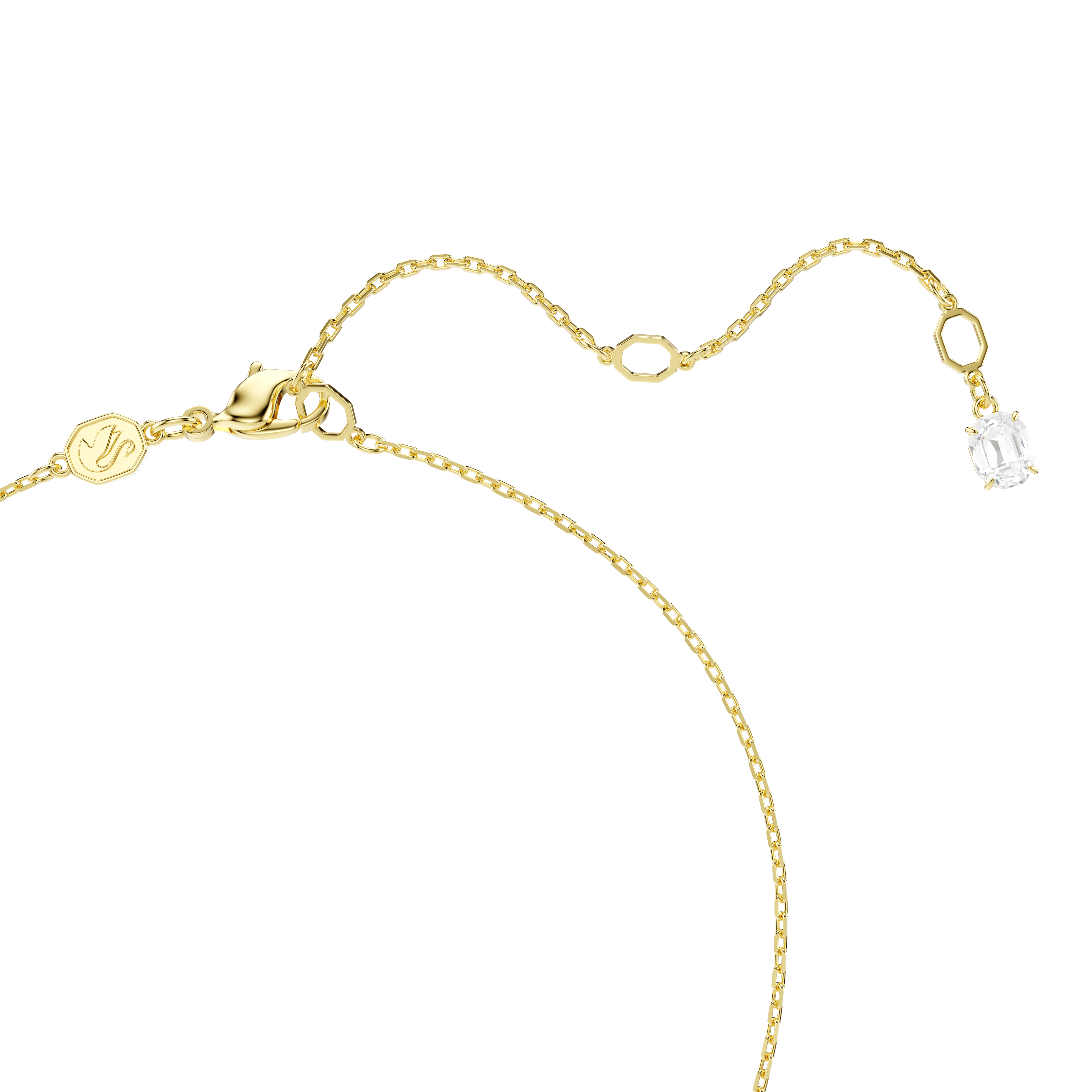 Swarovski Mesmera necklace, Heart, White, Gold-tone plated 5733475