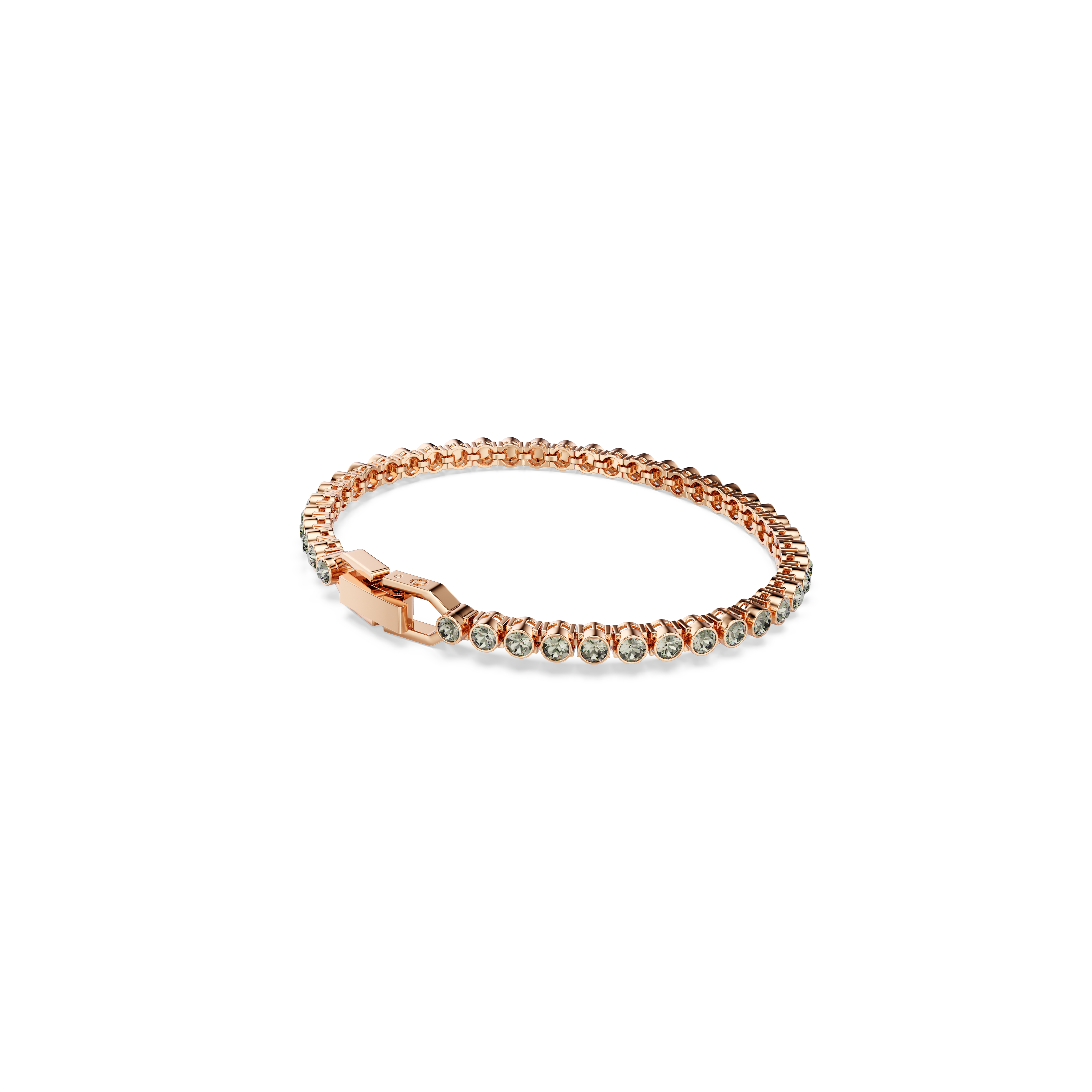 Swarovski Imber Emily Tennis bracelet, Round cut, Black, Rose gold-tone plated 5734240
