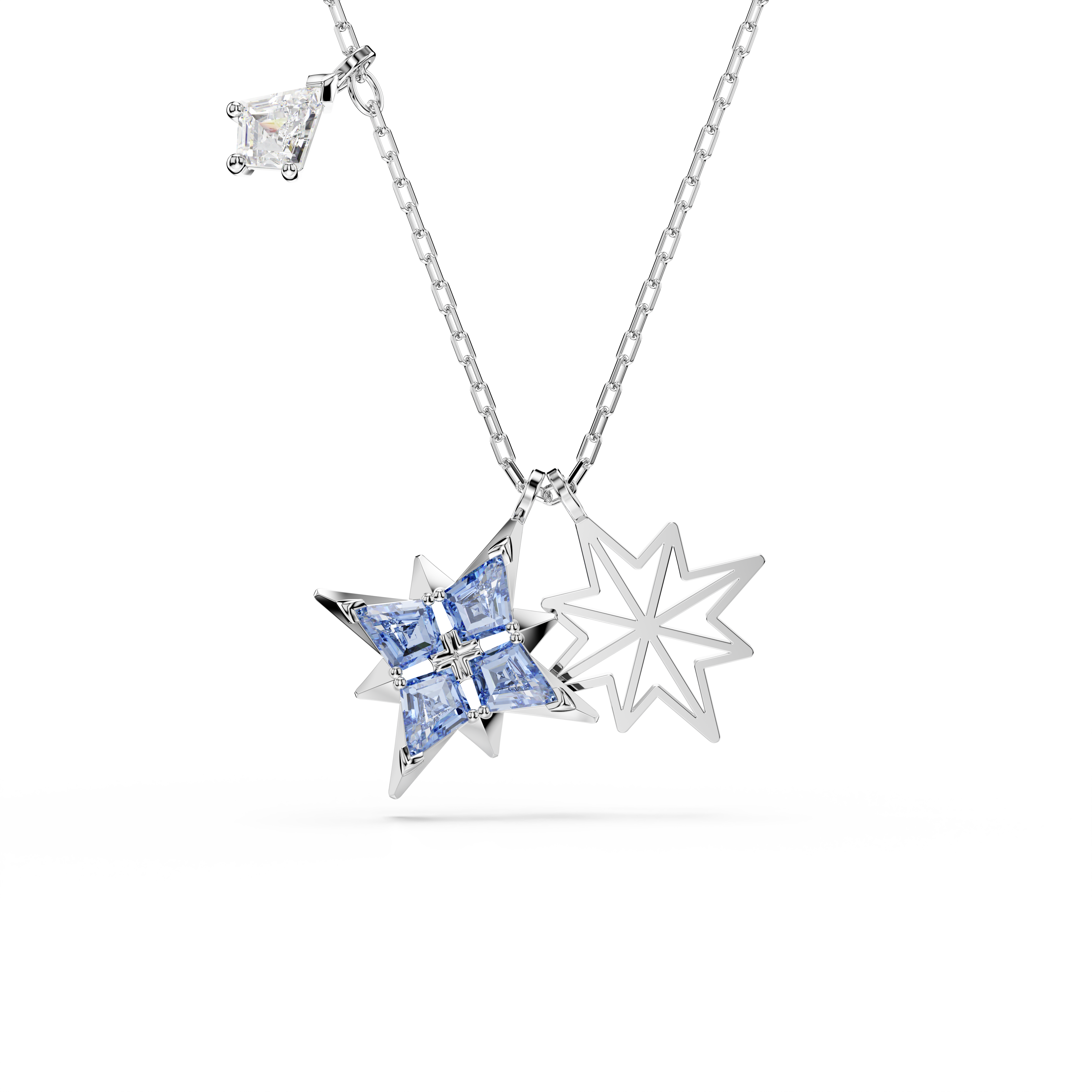 Swarovski Symbolica pendant, Star, Blue, Rhodium plated 5734252