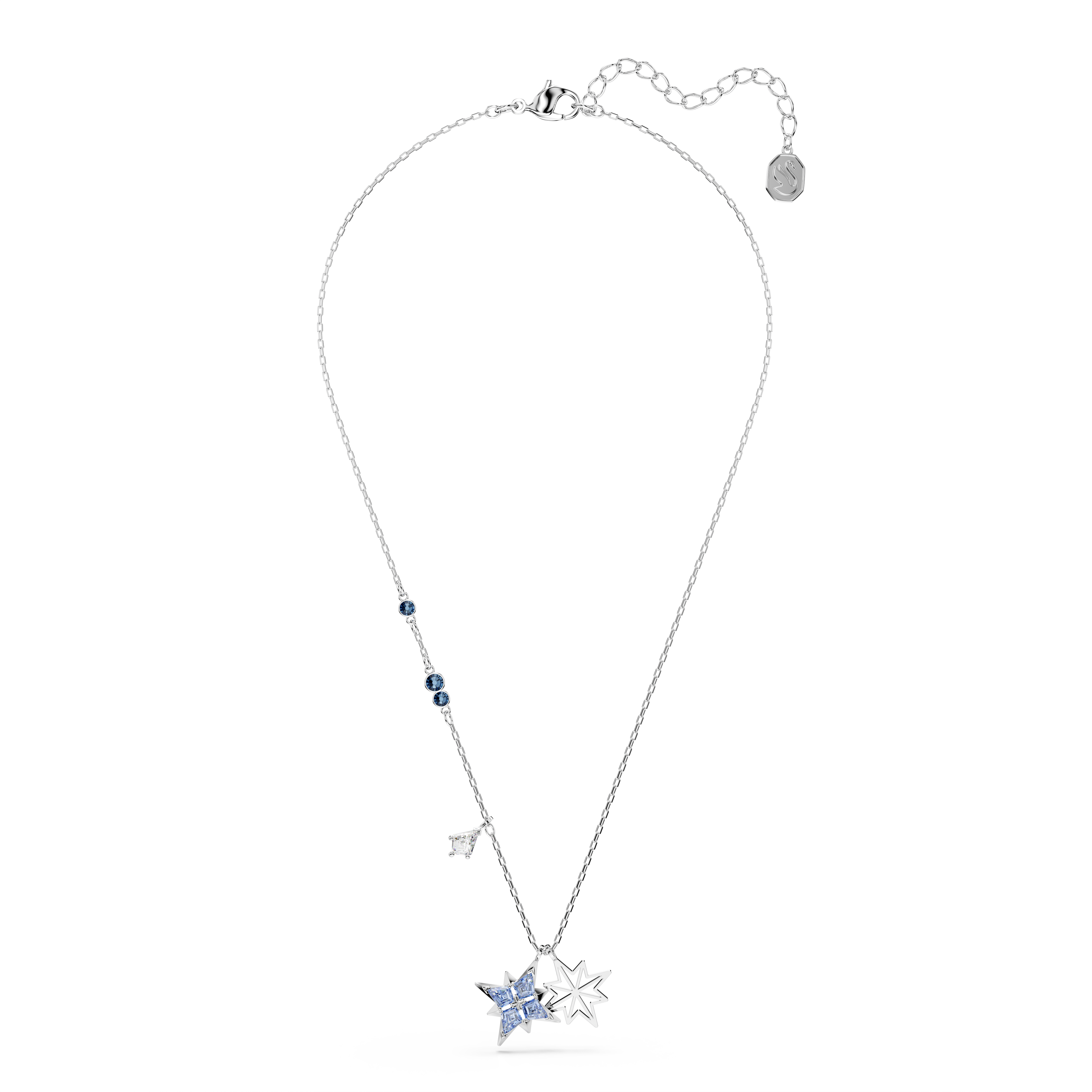 Swarovski Symbolica pendant, Star, Blue, Rhodium plated 5734252