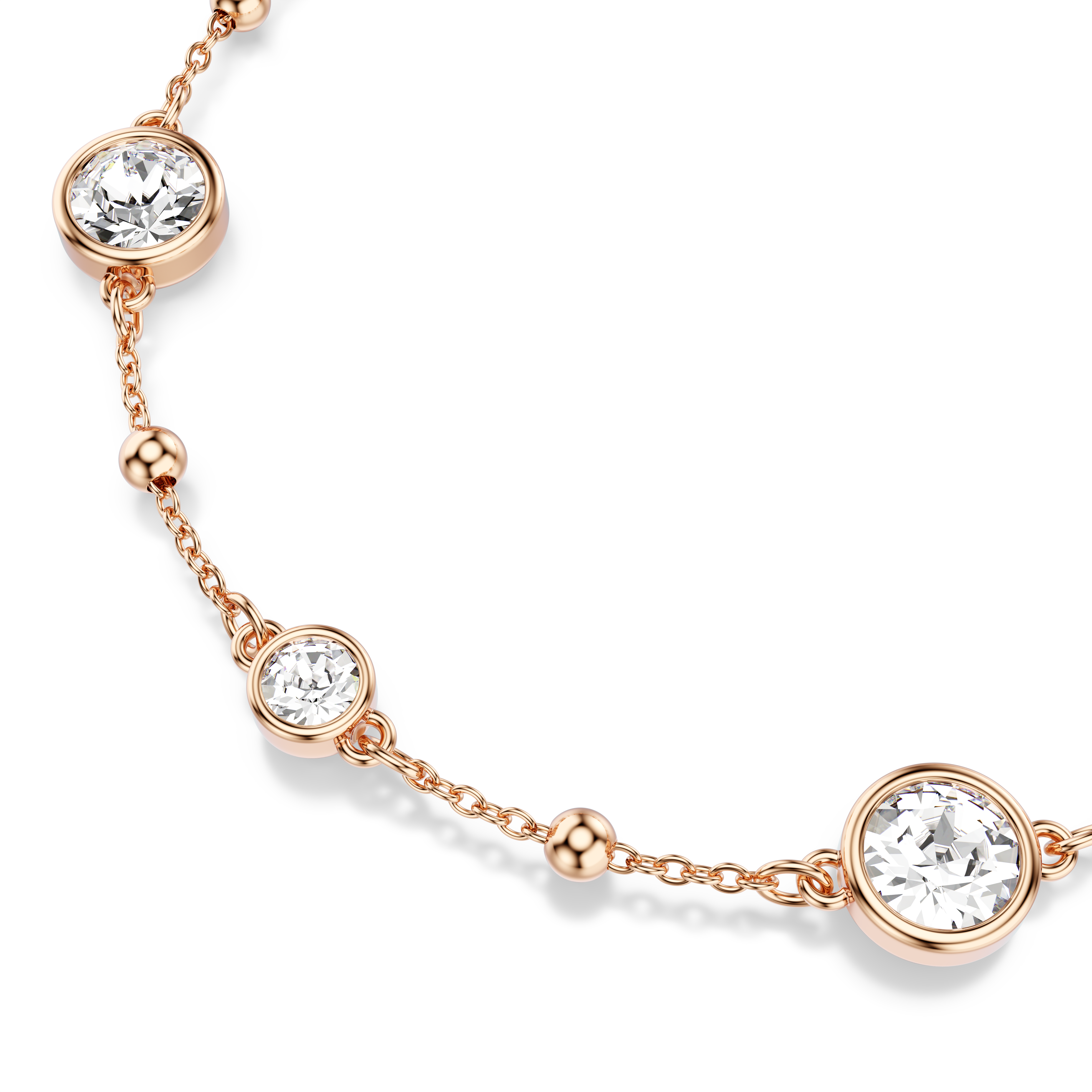 Swarovski Imber bracelet, Round cut, White, Rose gold-tone plated 5734470