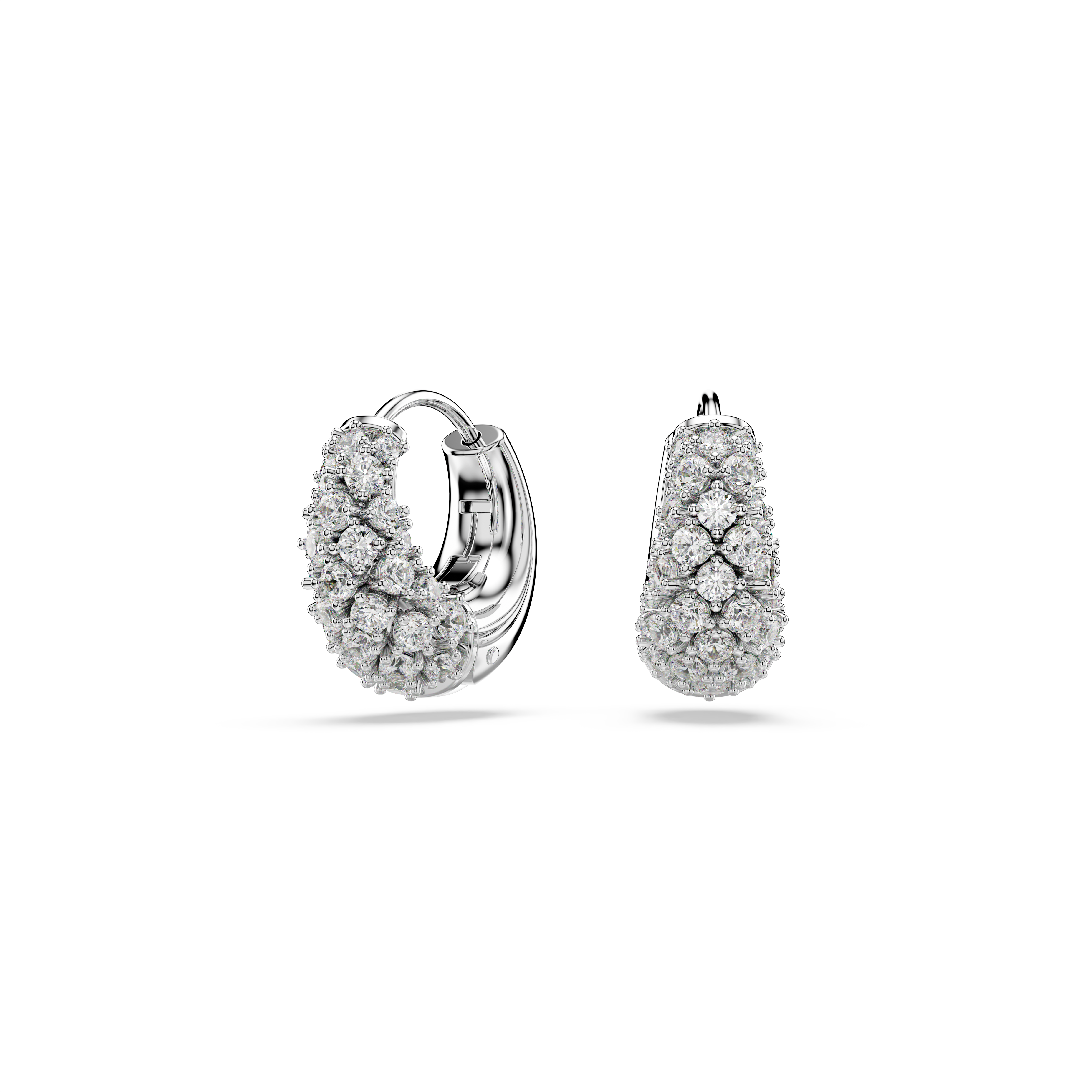 Swarovski Sublima earrings, White, Rhodium plated 5734481