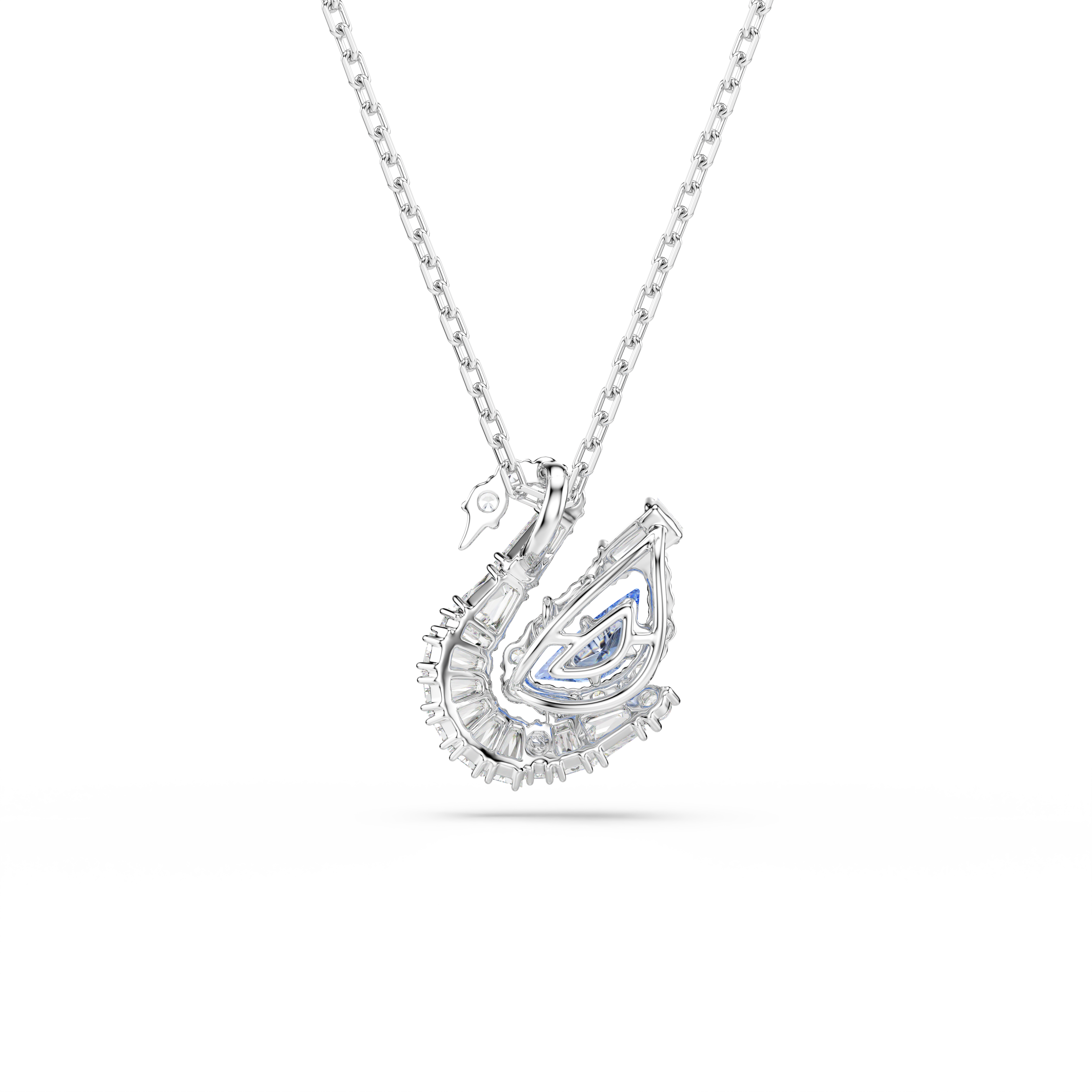 Swarovski Swan pendant, Mixed cuts, Swan, Blue 5734482