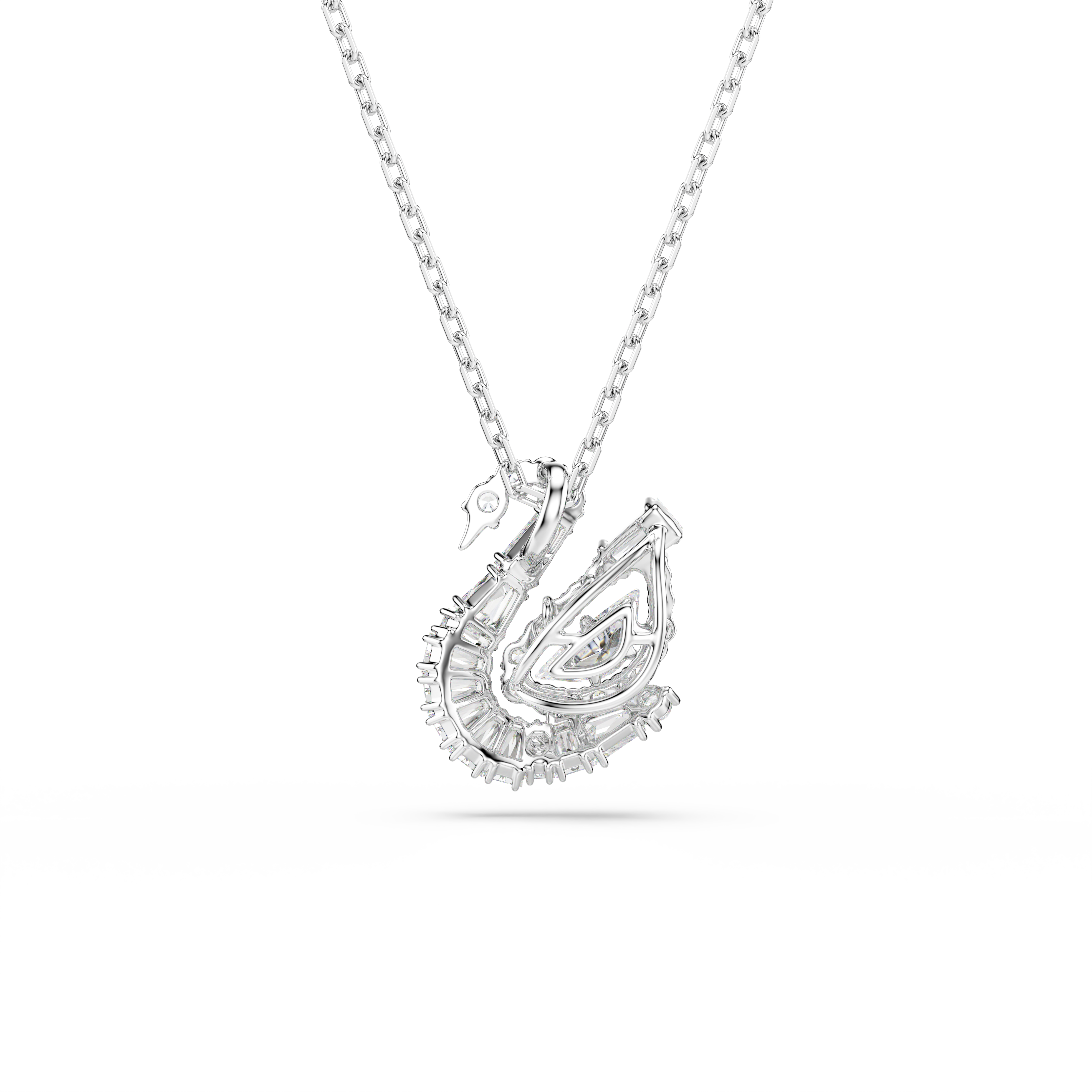 Swarovski Swan pendant, Mixed cuts, Swan, White 5734485