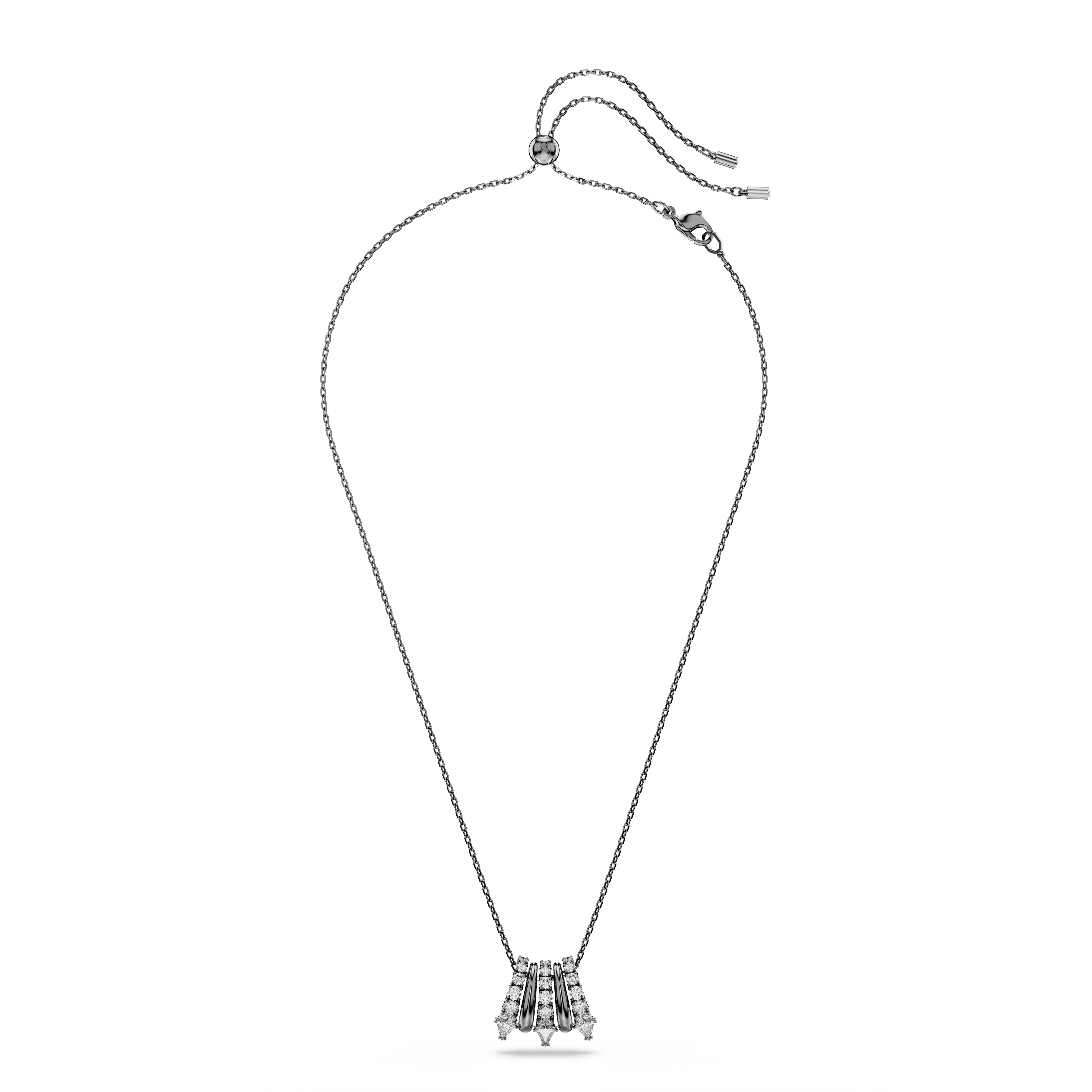 Swarovski Sublima pendant, White, Ruthenium plated 5735225