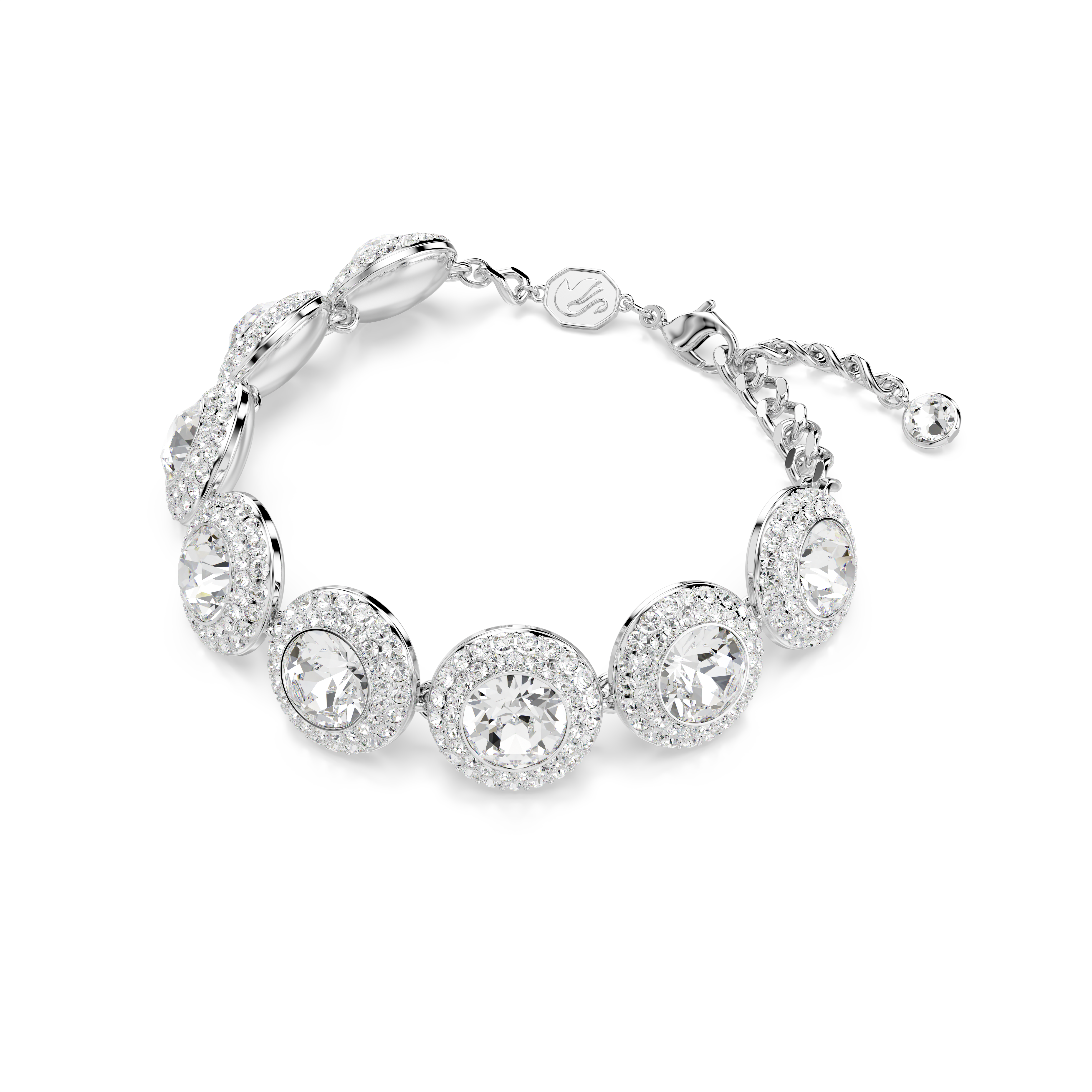 Swarovski Una Angelic bracelet, White, Rhodium plated 5735343