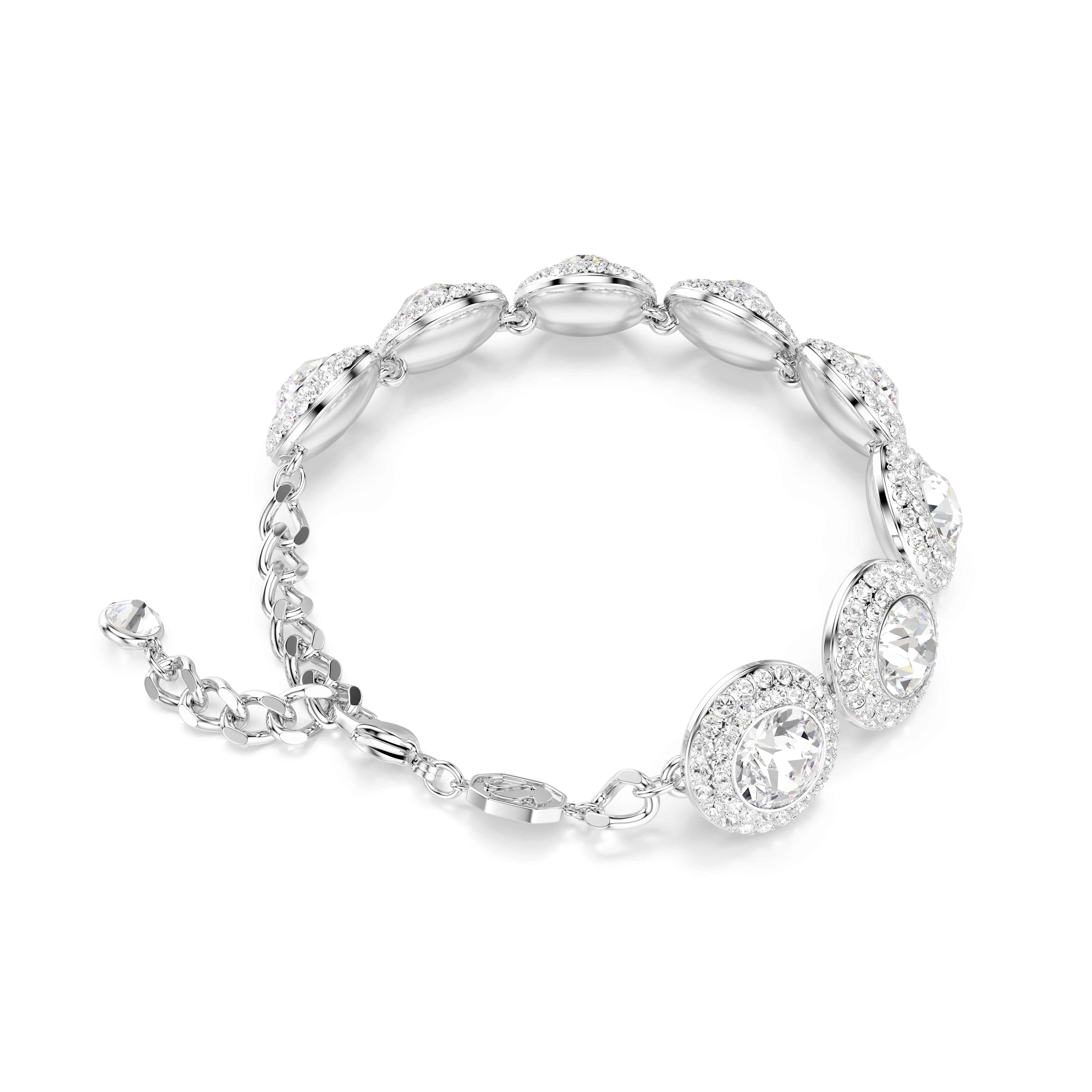 Swarovski Una Angelic bracelet, White, Rhodium plated 5735343