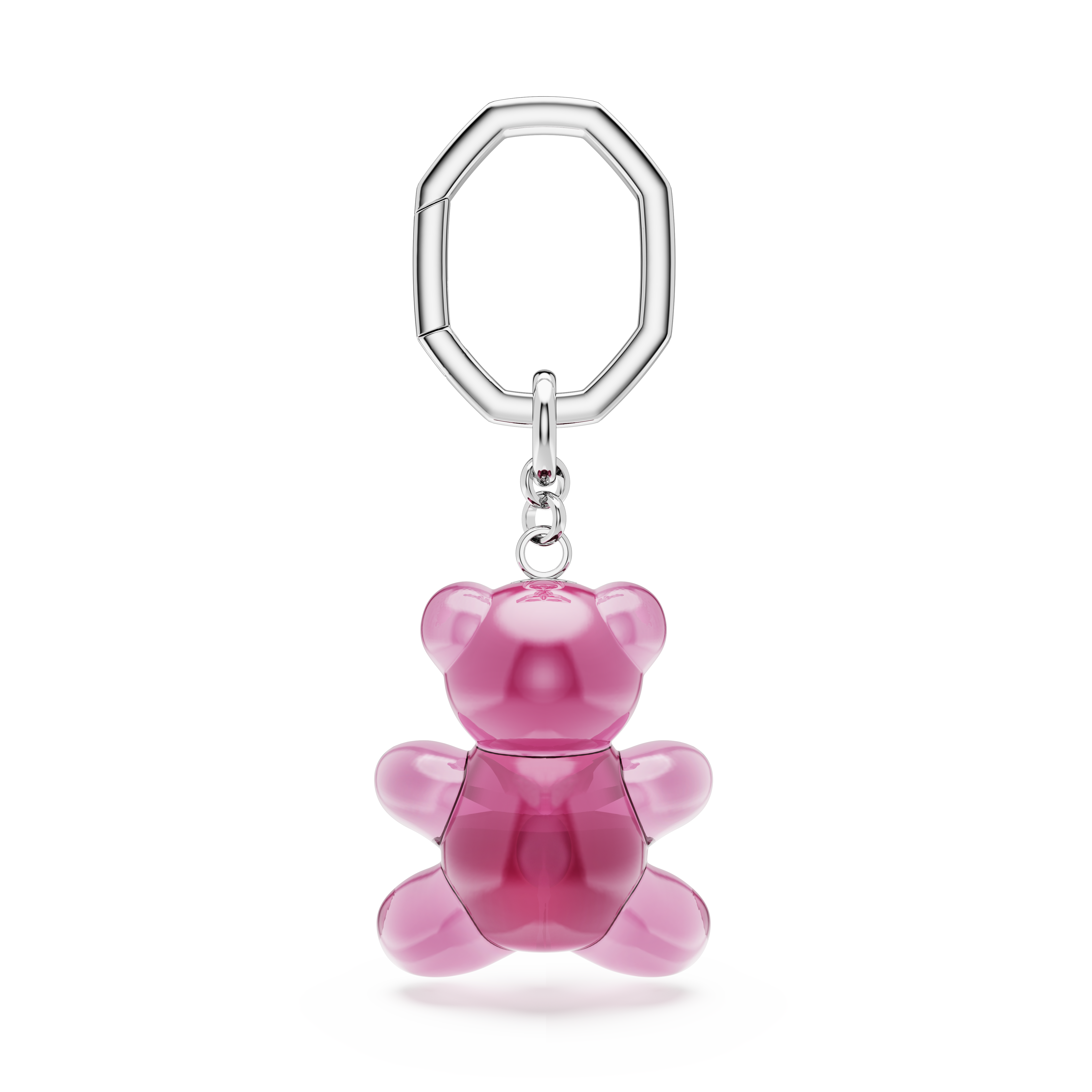 Swarovski Teddy key ring, Bear, Pink, Rhodium plated 5735365