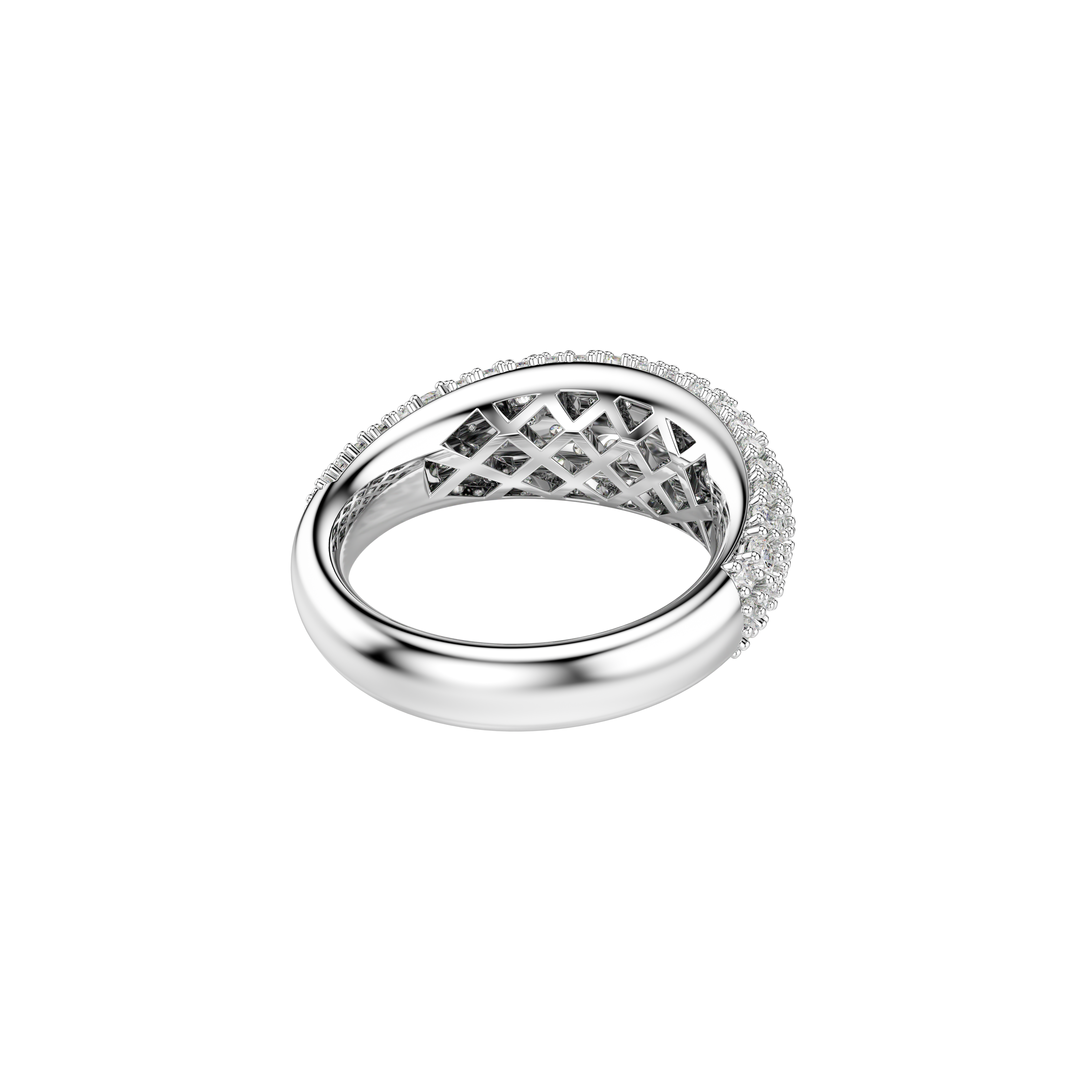 Swarovski Sublima ring, White, Rhodium plated 5737597