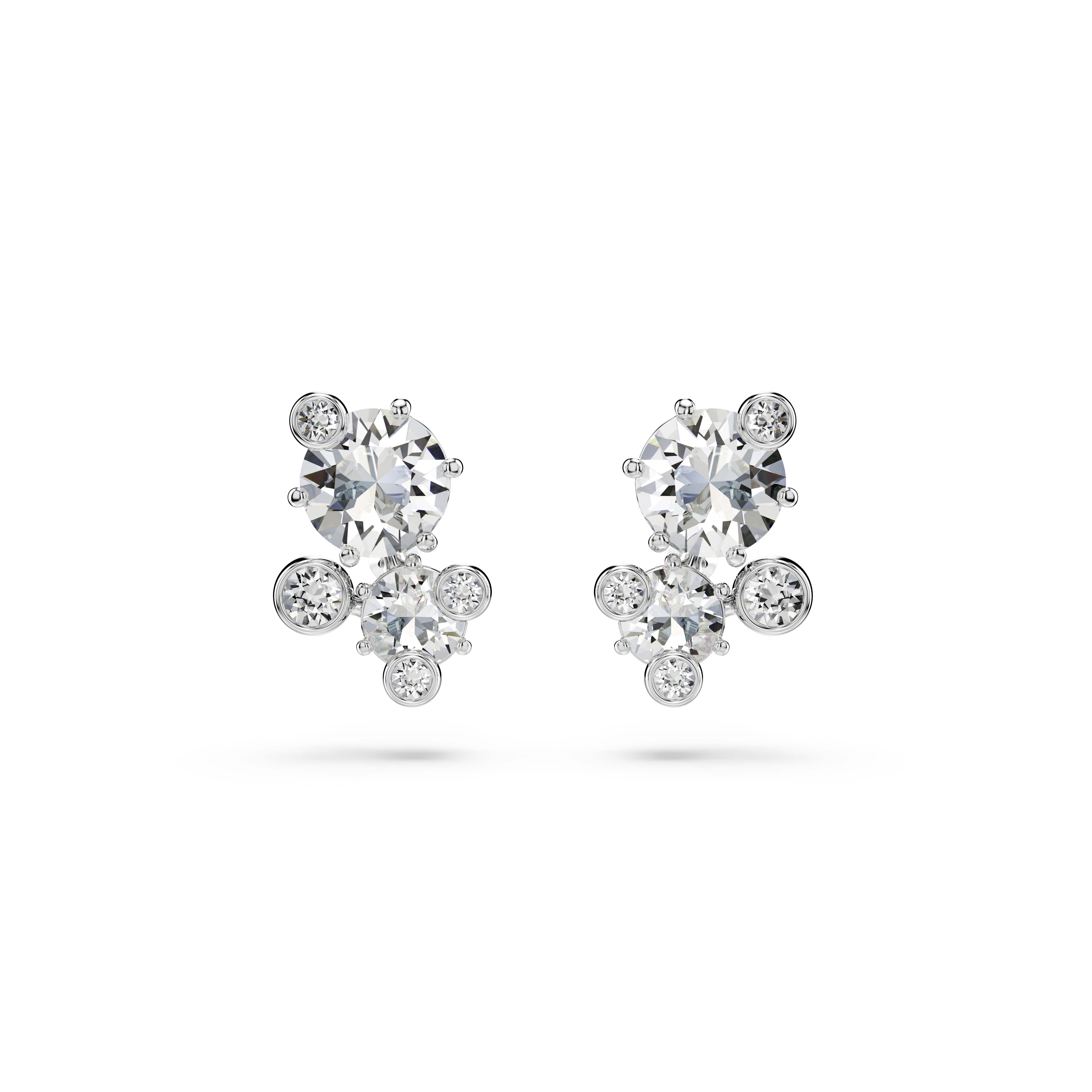 Swarovski Constella set, Mixed cuts, White, Rhodium plated 5738285