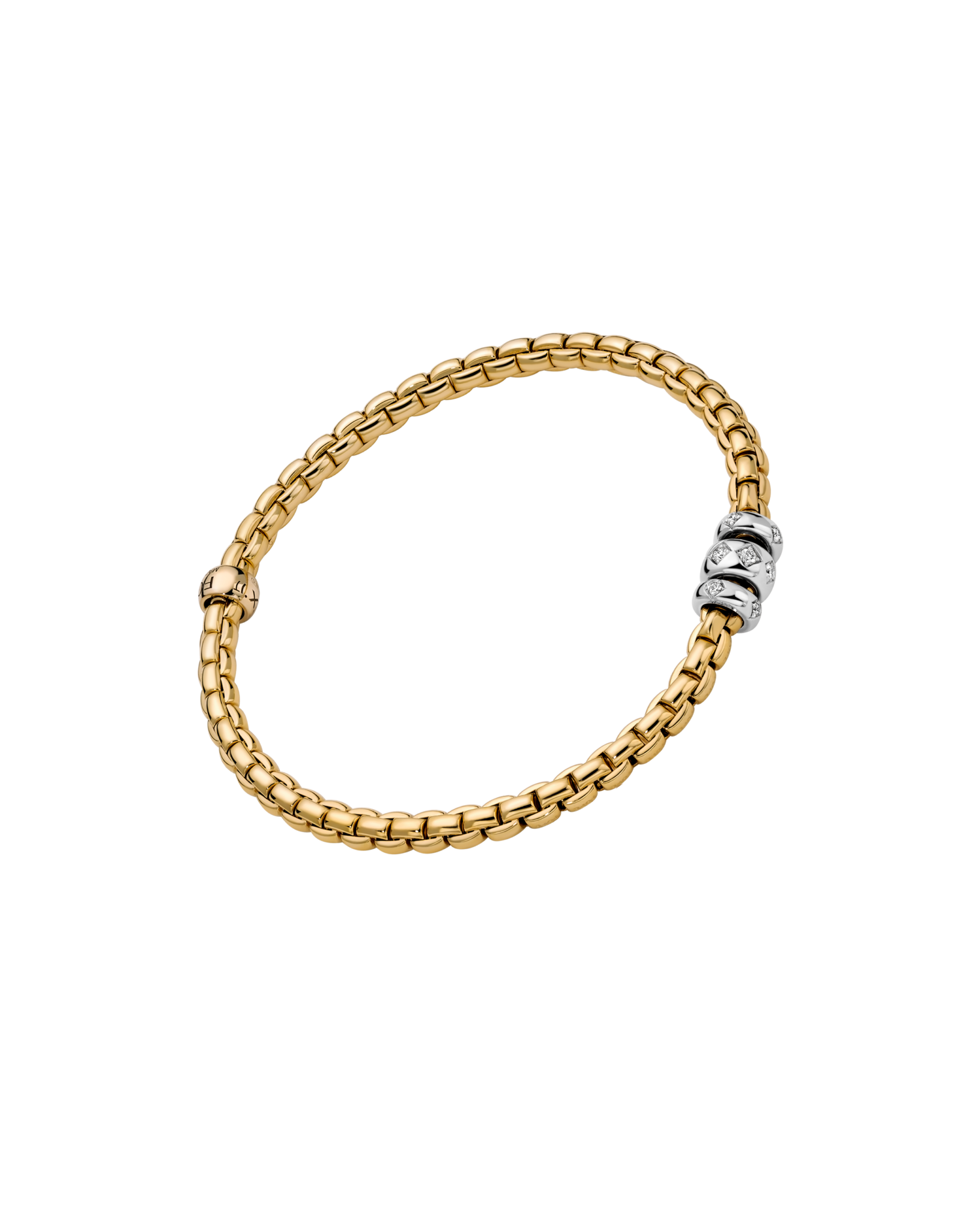 Fope FLEX'IT BRACELET WITH RHOMBUS-SET DIAMONDS 73101b3_PB_G_B