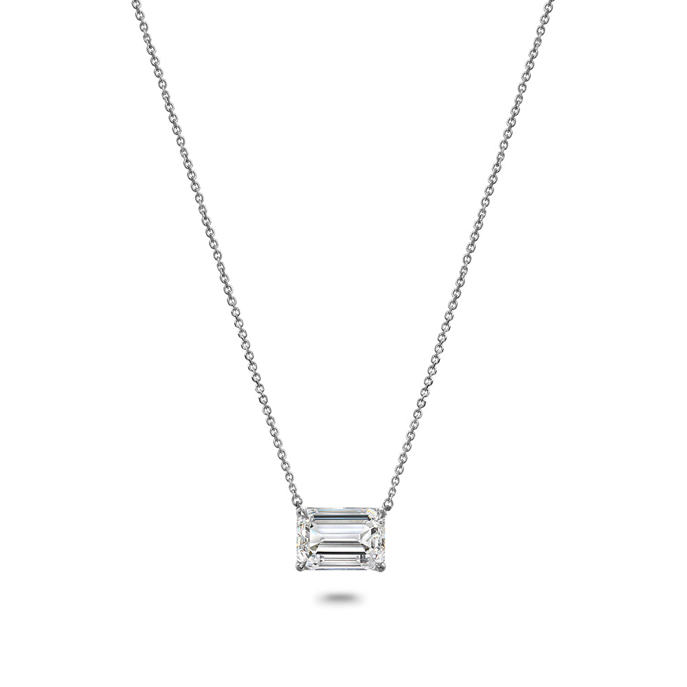 Clarity Diamond 18k Emerald Pendant