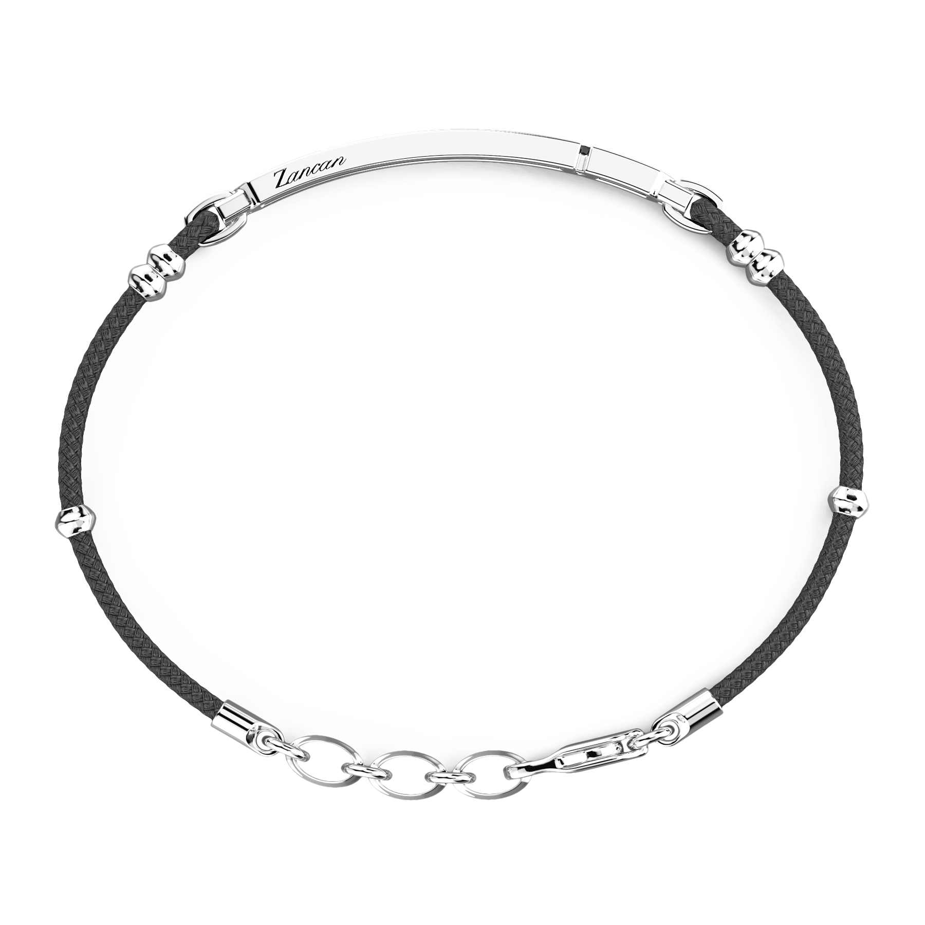 Black Kevlar Bracelet with Black Stone