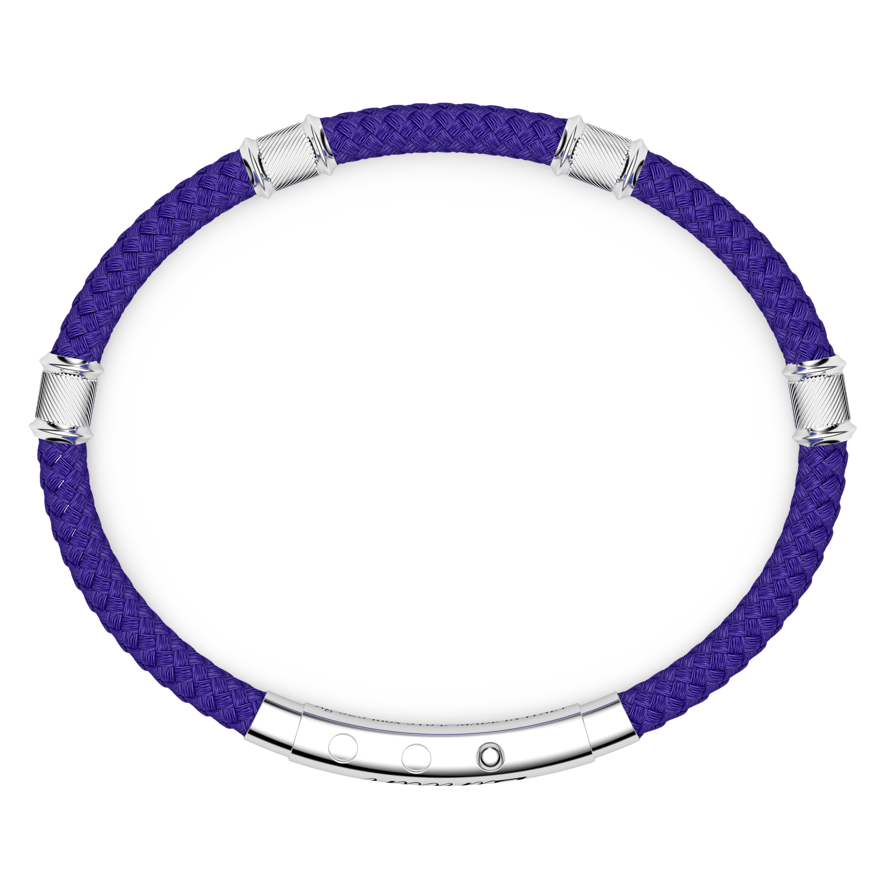 Navy Blue Bracelet in Kevlar with plate