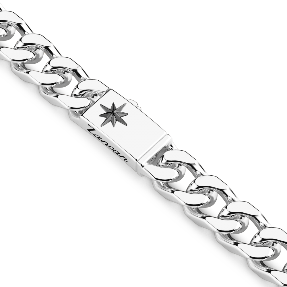 Silver Curb Chain Necklace