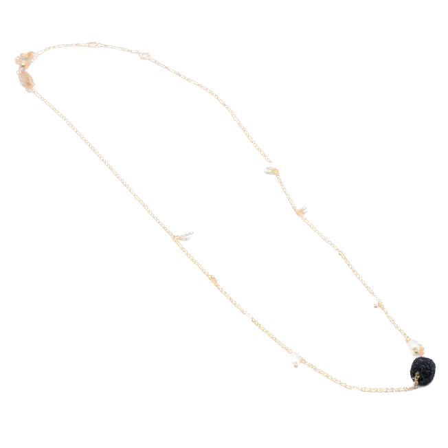 DNA Perla Pink Single strand Necklace