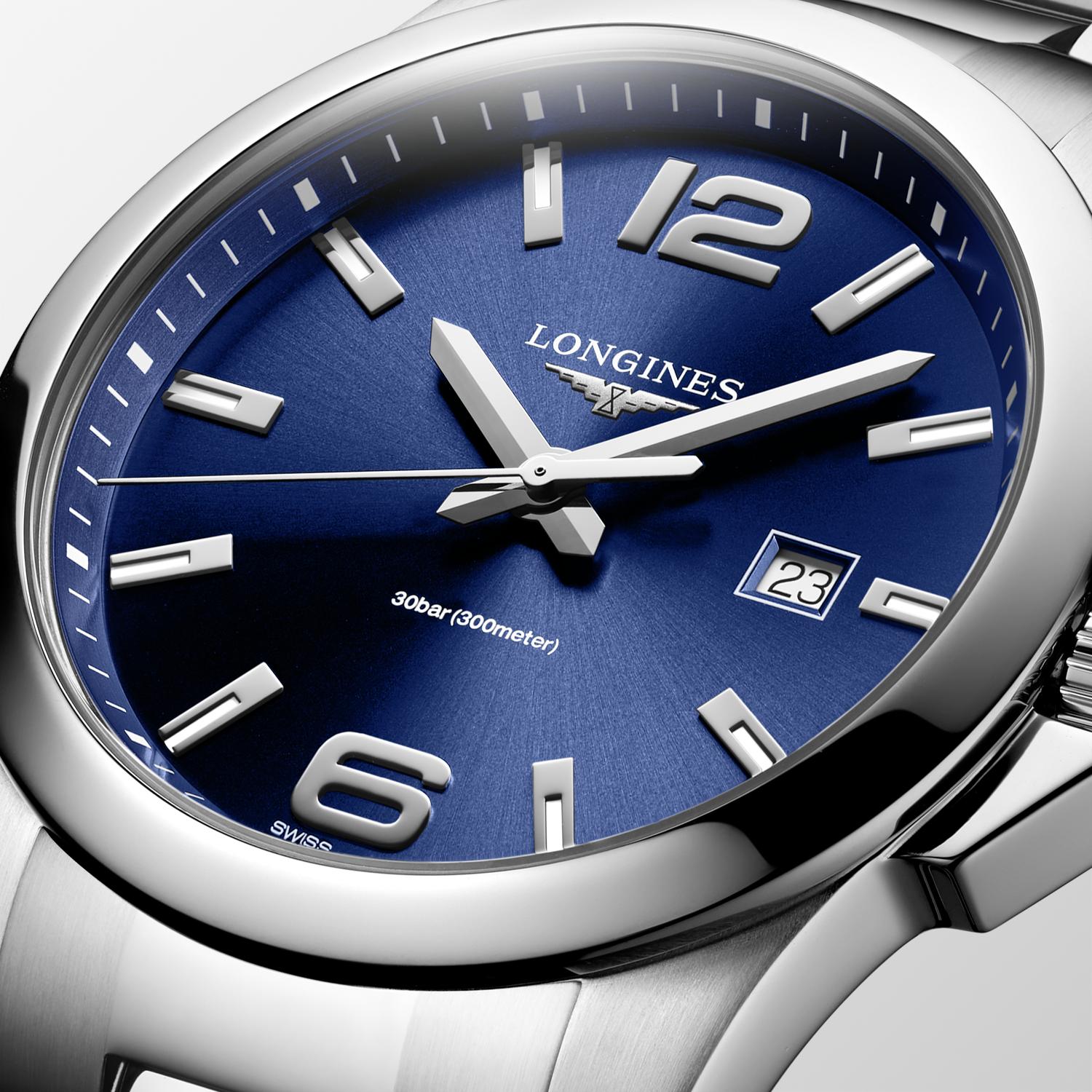 Longines Conquest 43mm Blue Dial Stainless Steel L37604966