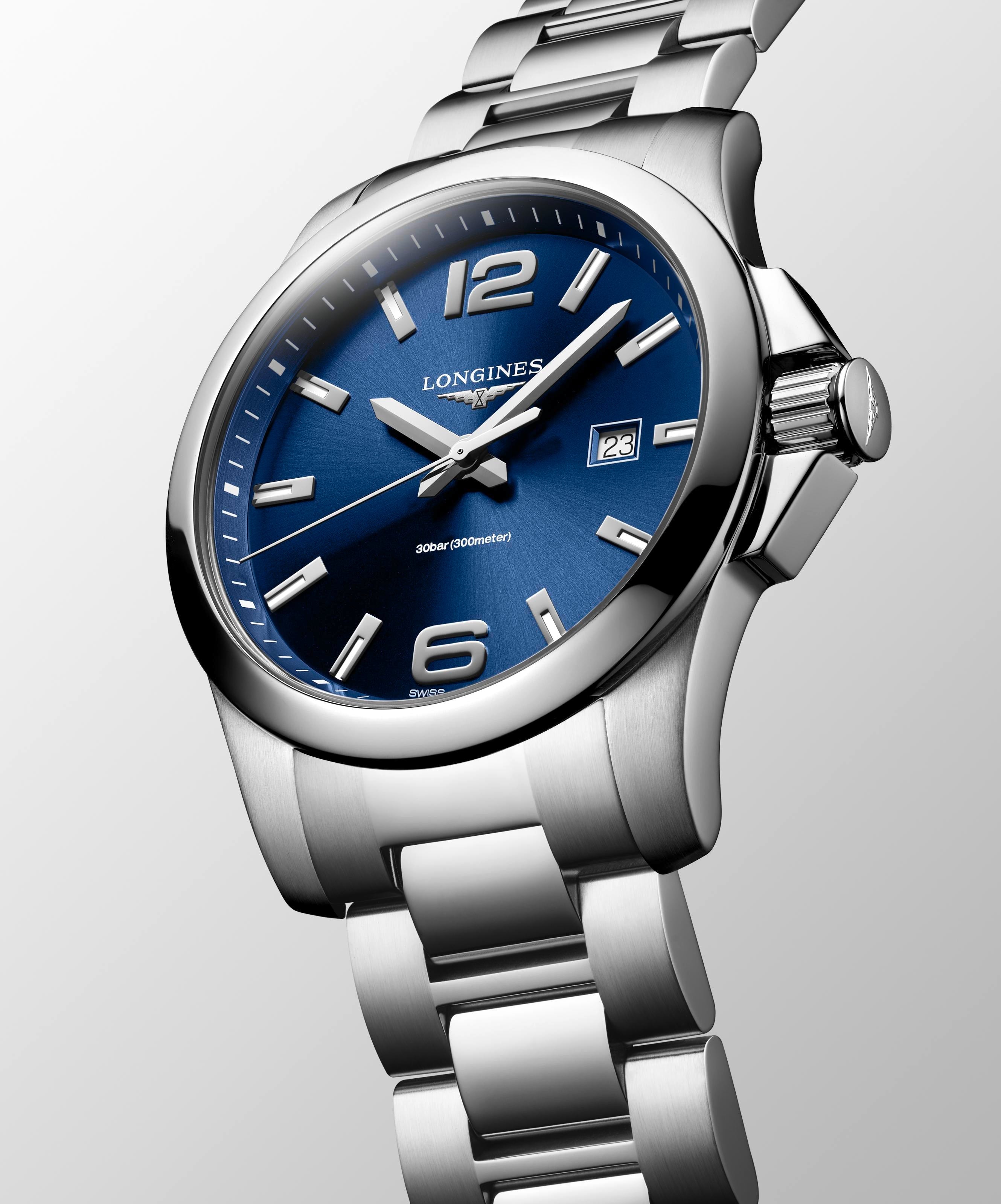 Longines Conquest 43mm Blue Dial Stainless Steel L37604966