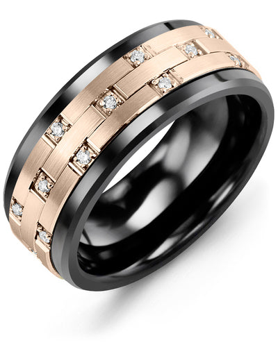 MADANI MEN'S SCATTERED DIAMOND WEDDING RING