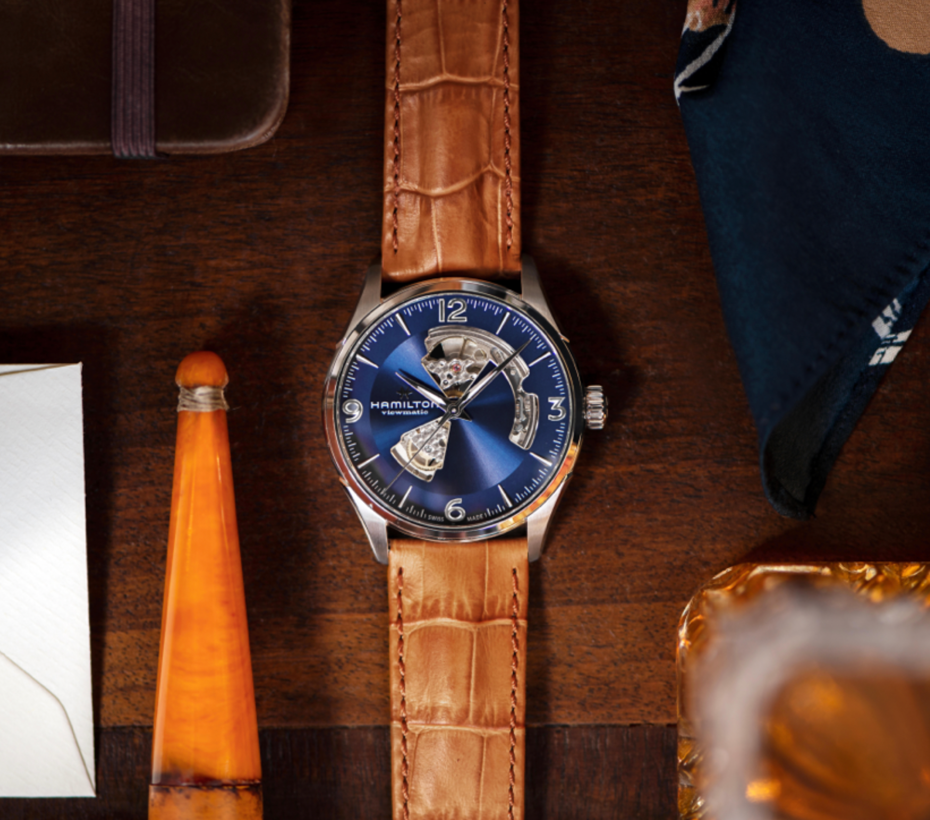HAMILTON JAZZMASTER OPEN HEART AUTO 42MM H32705541
