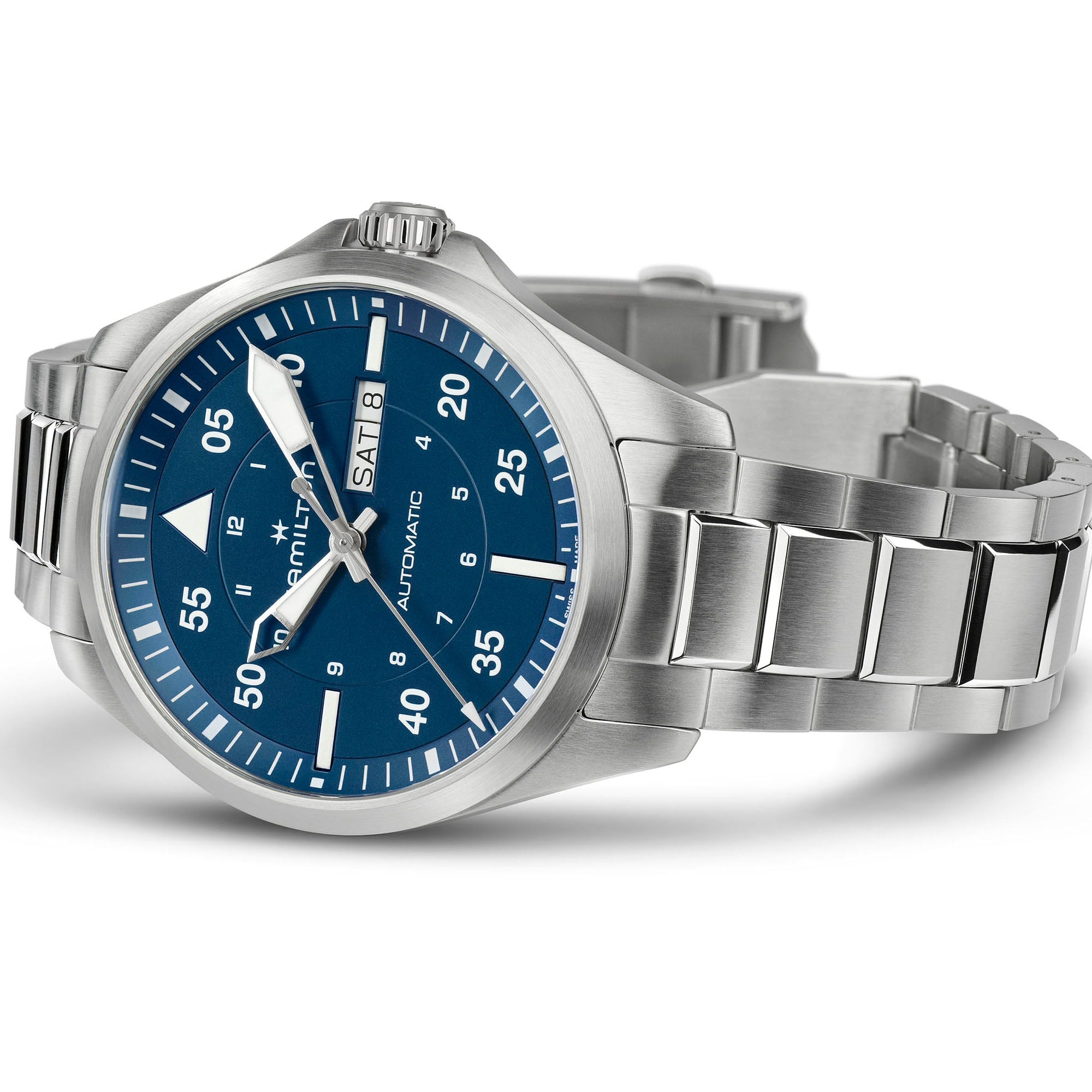 Khaki Aviation Pilot Day Date Auto - H64635140