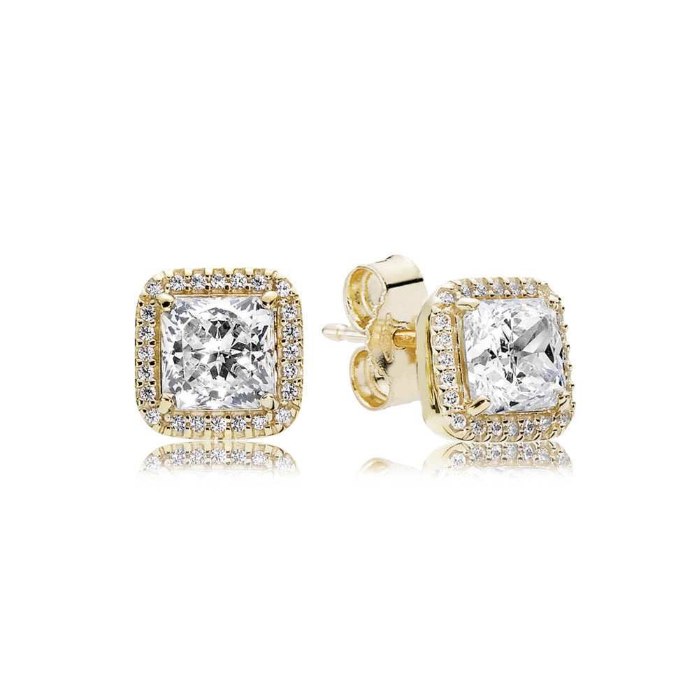 Pandora Stud earrings in 14k with clear cubic zirconia 250327CZ