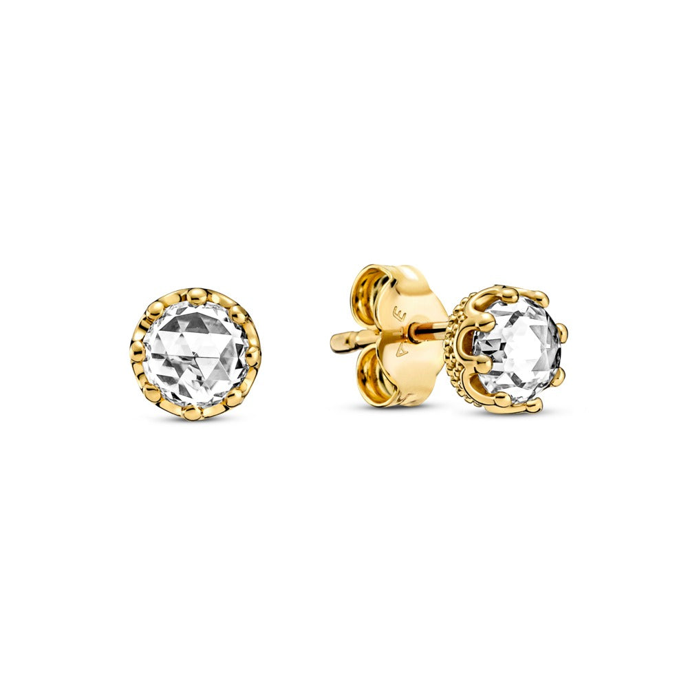 Pandora Crown Pandora Shine stud earrings with clear  268311C01