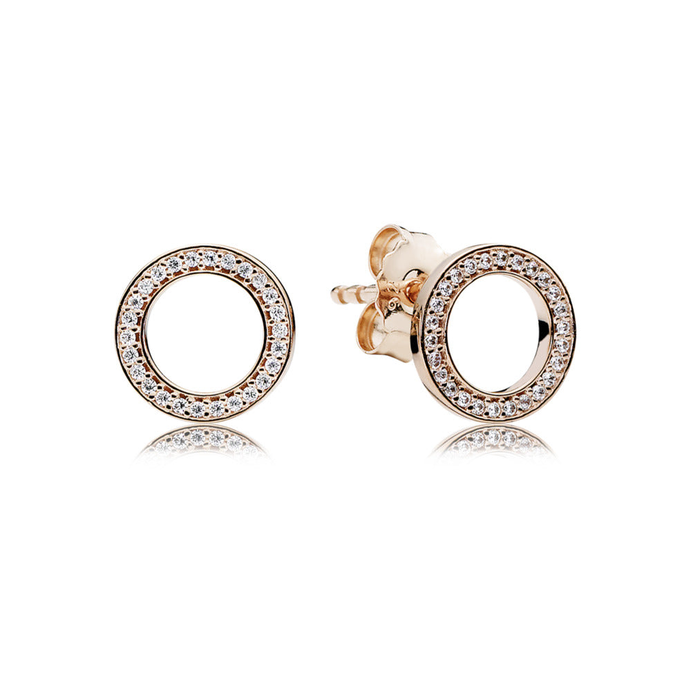 Pandora Pandora Rose stud earrings with clear cubic zirconia 280585CZ