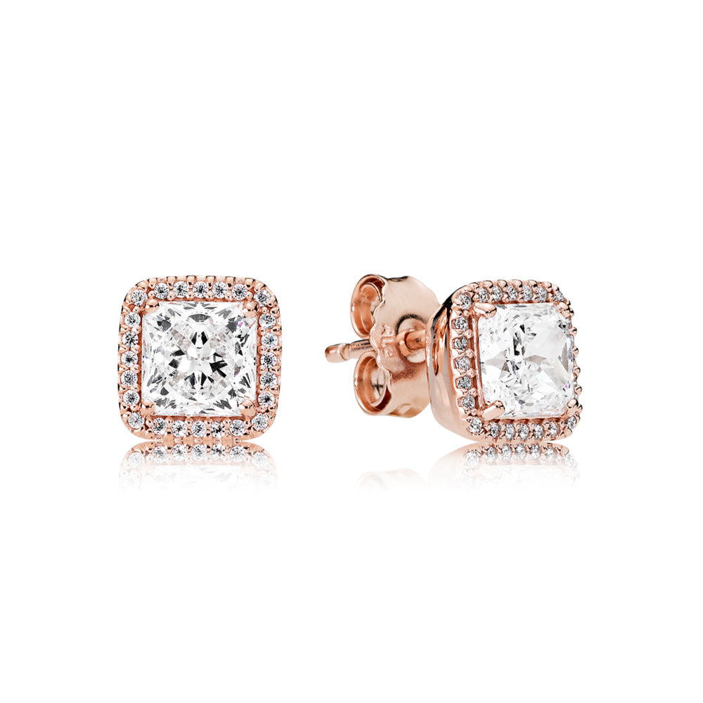 Pandora Pandora Rose stud earrings with clear cubic zirconia 280591CZ