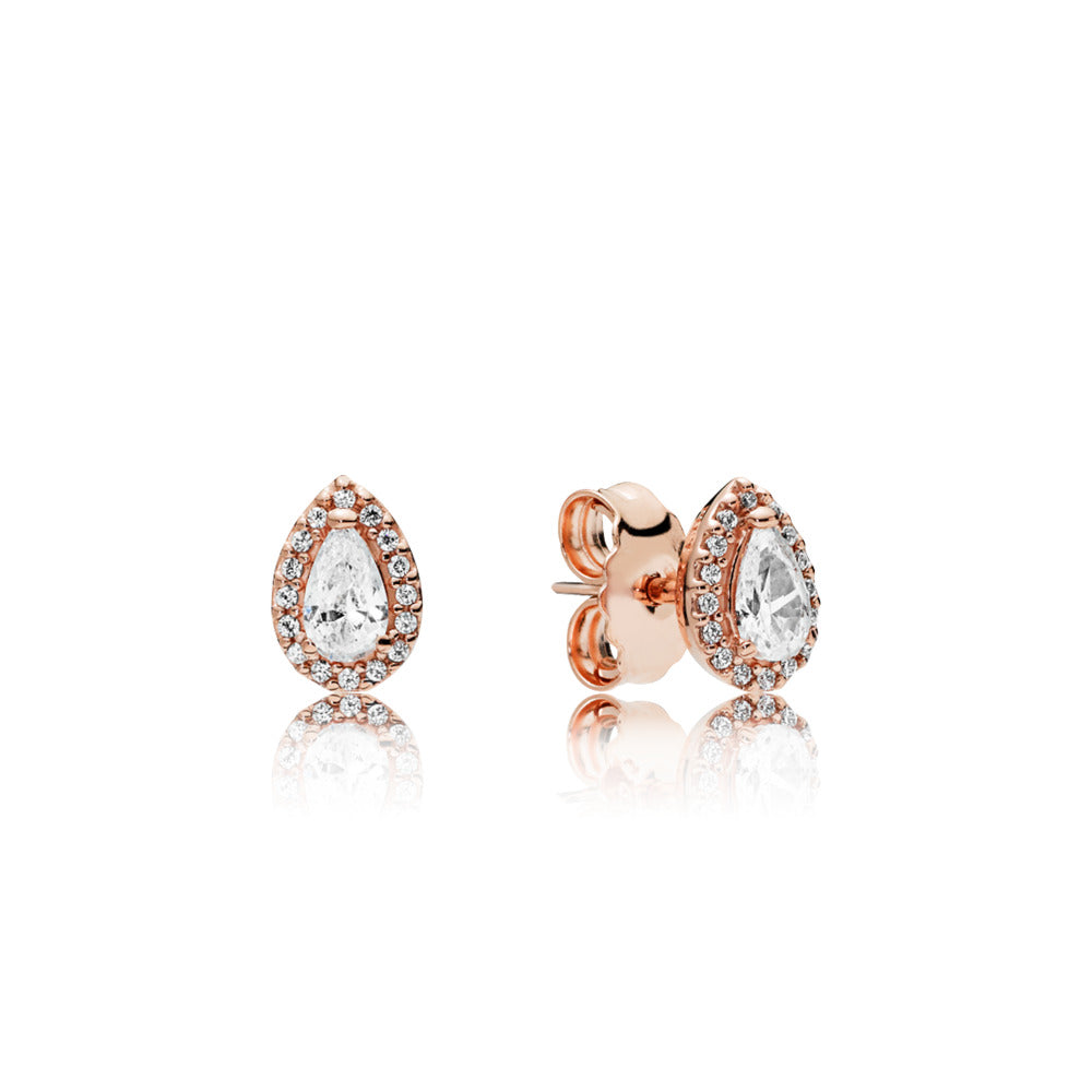 Pandora Pandora Rose stud earrings with clear cubic zirconia 286252CZ