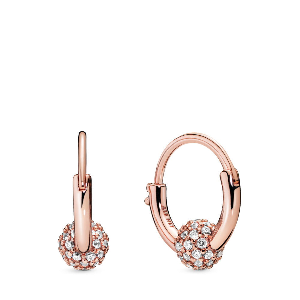 Pandora Pandora Rose hoop earrings with clear cubic zirconia 288294CZ